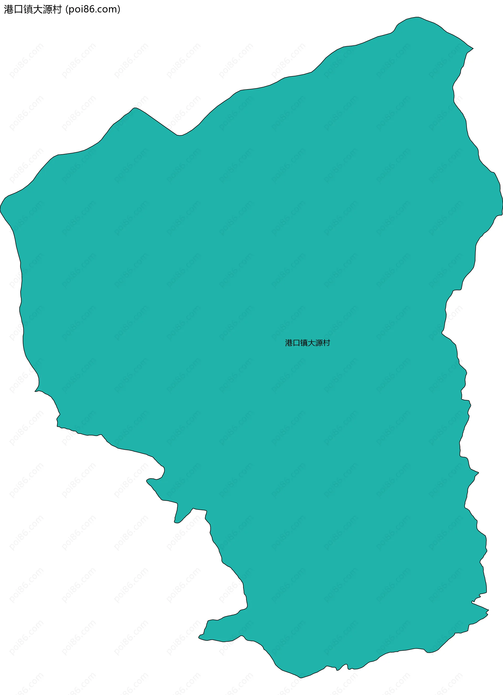 港口镇大源村边界地图