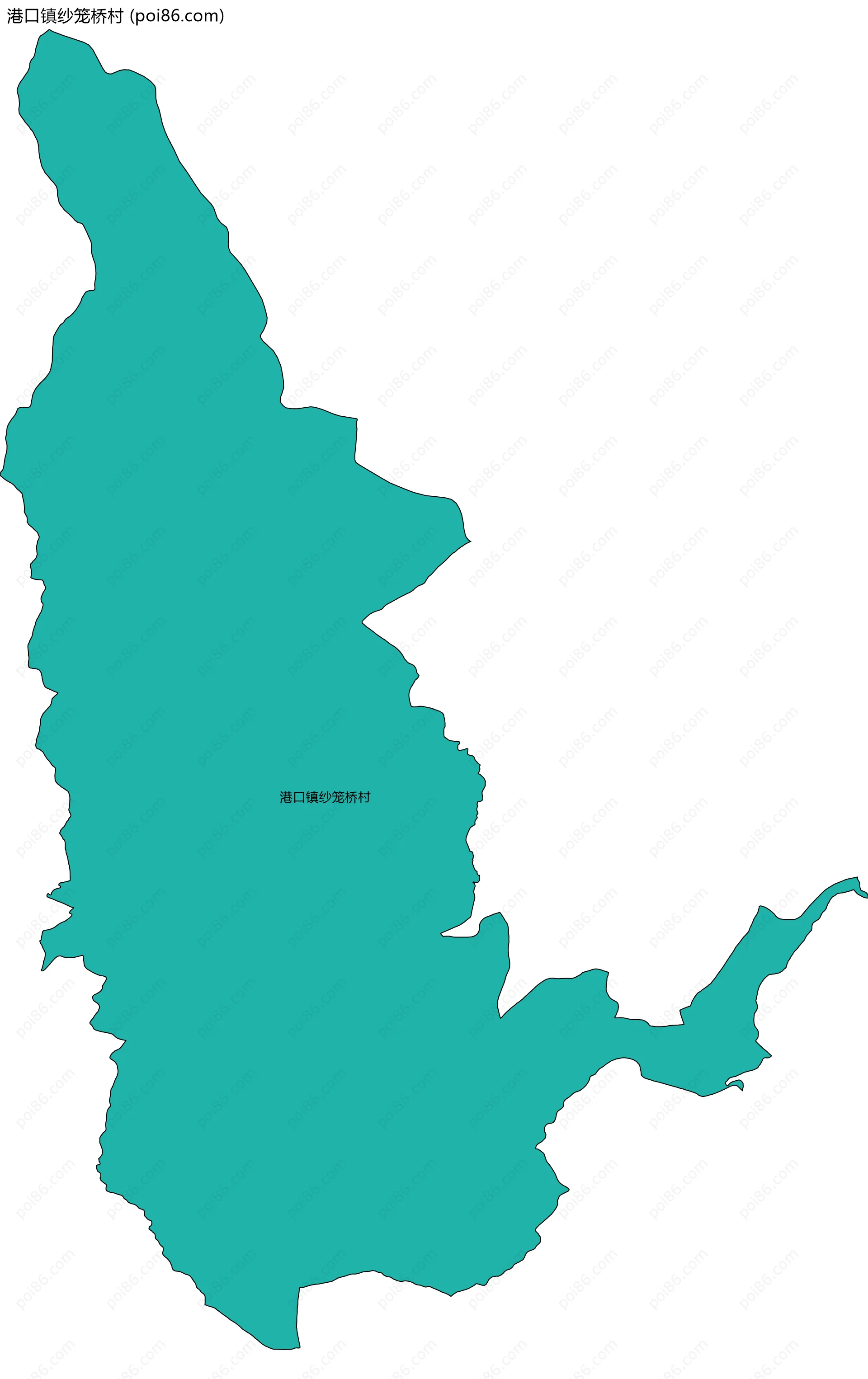 港口镇纱笼桥村边界地图