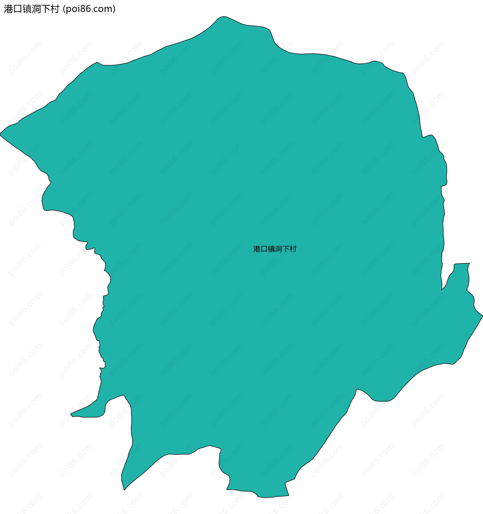 港口镇洞下村边界地图