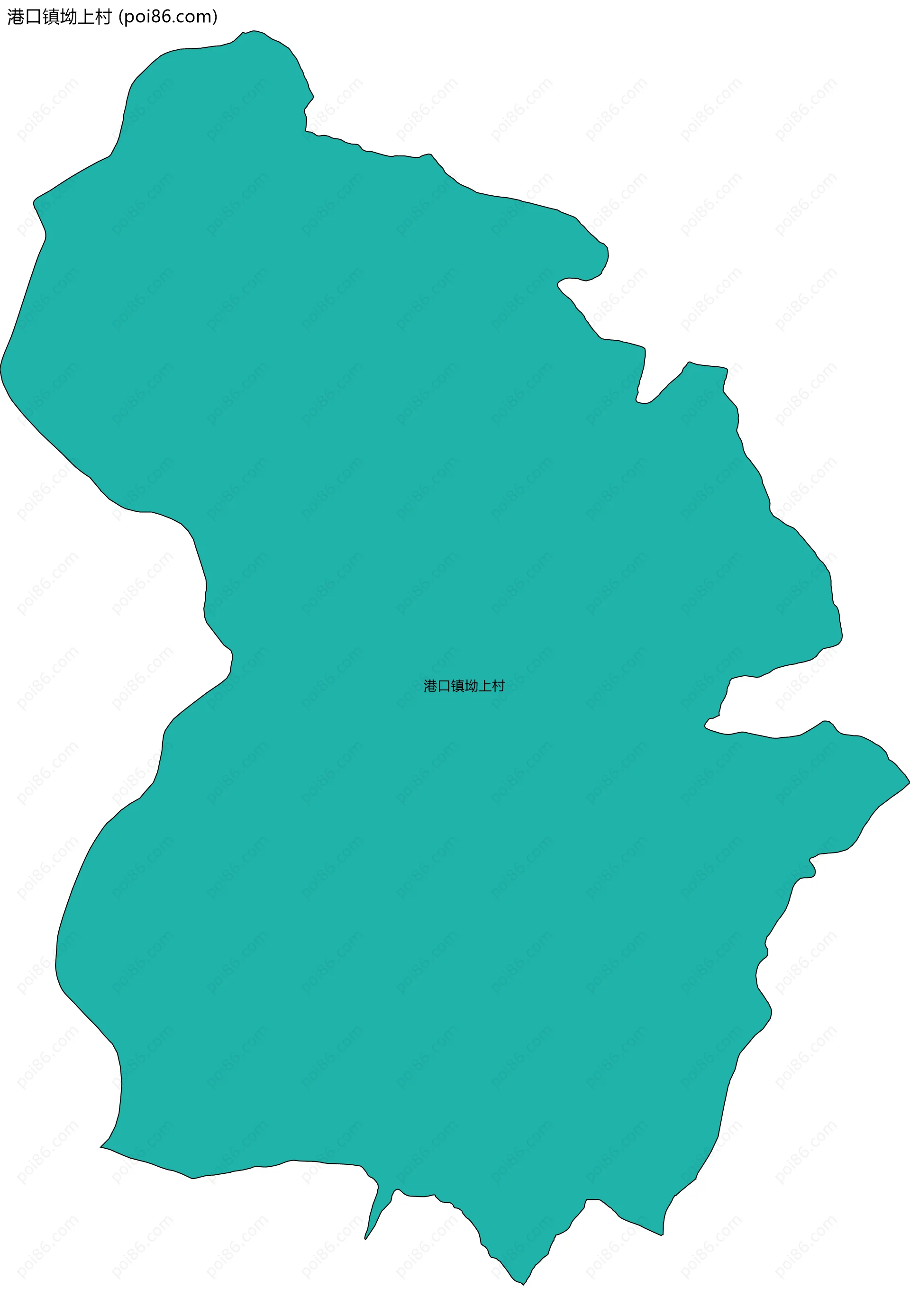 港口镇坳上村边界地图