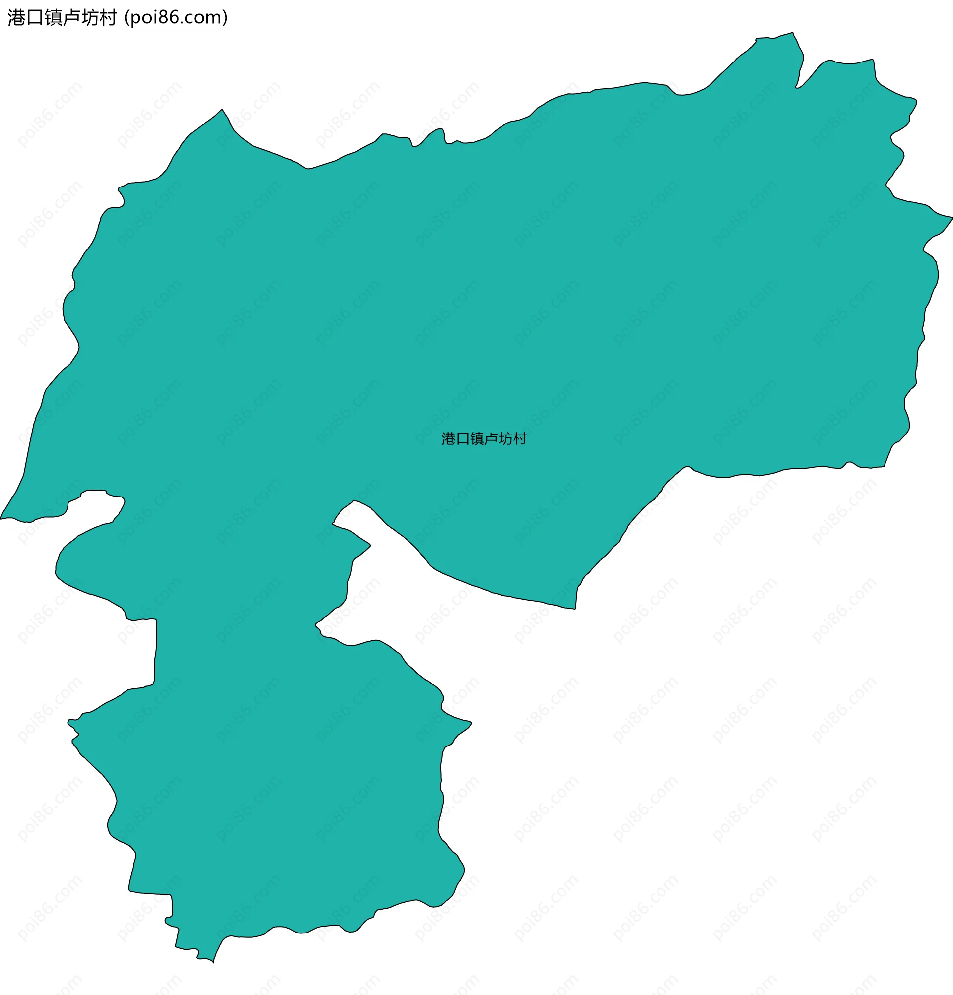 港口镇卢坊村边界地图