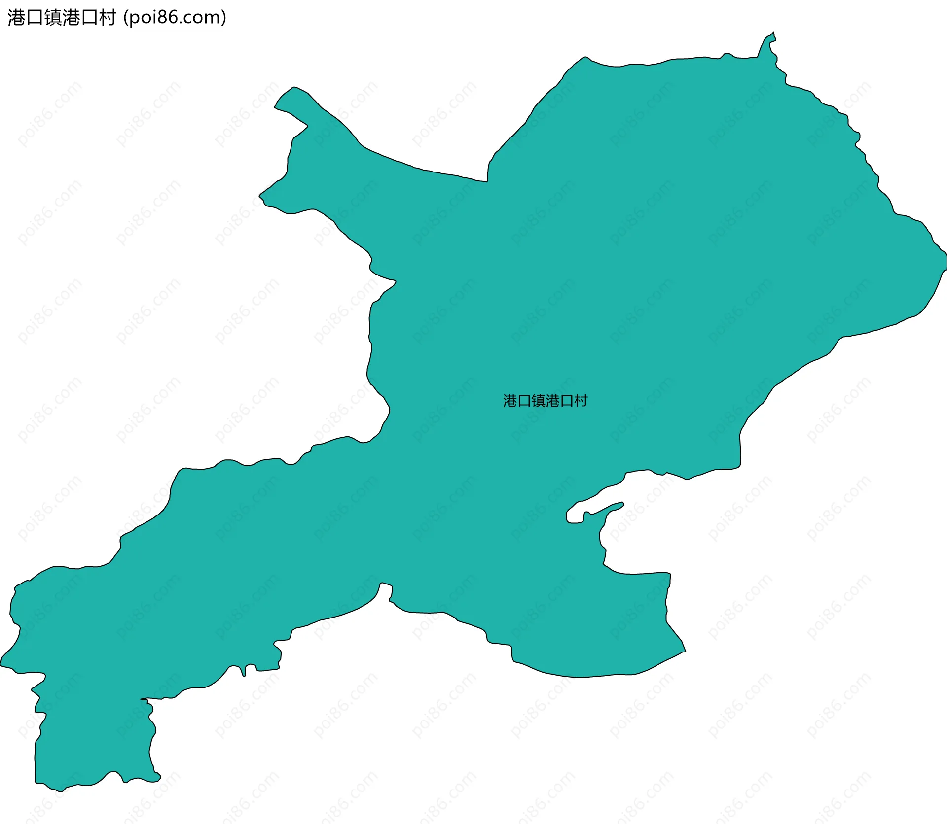 港口镇港口村边界地图