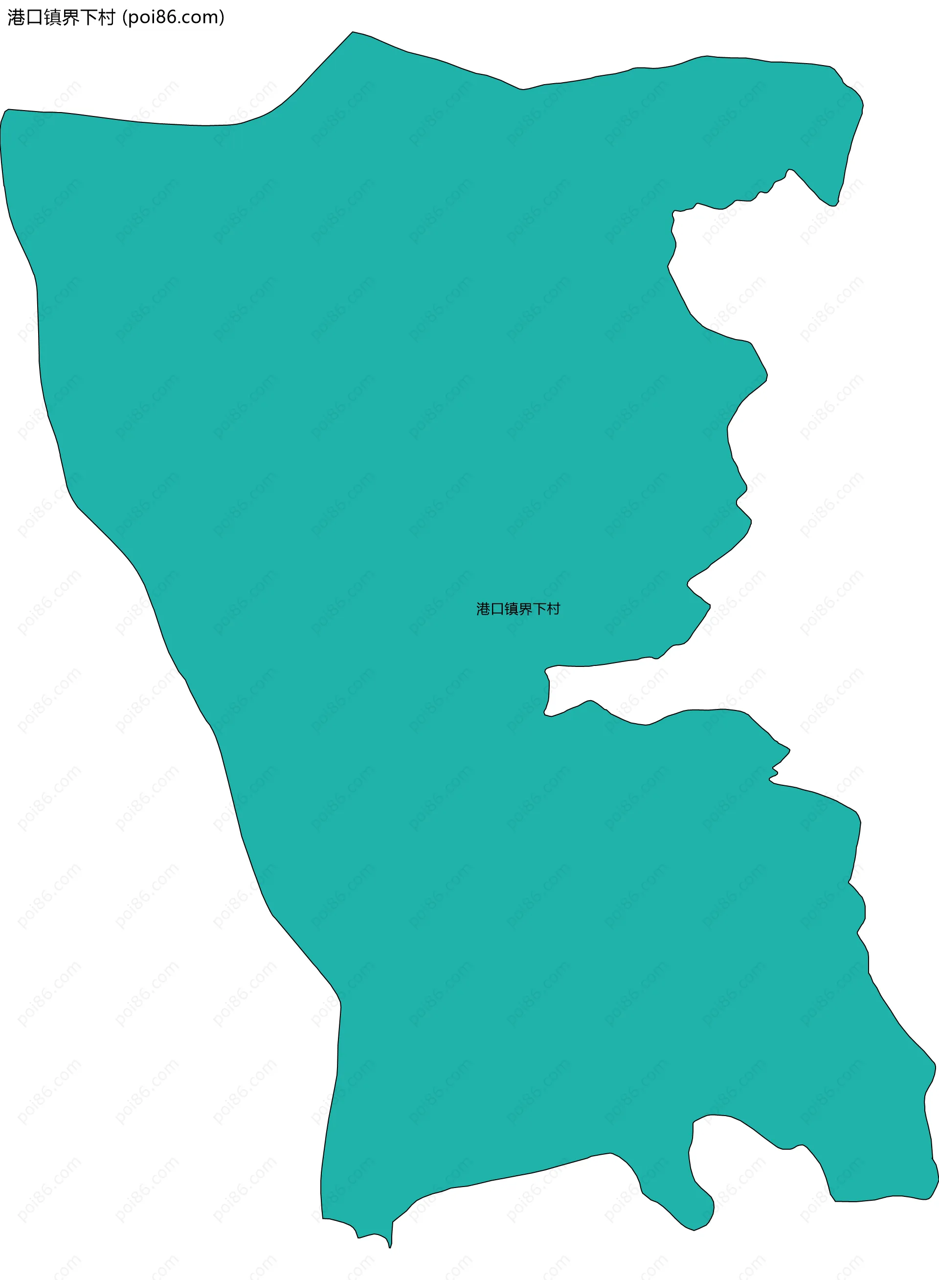 港口镇界下村边界地图