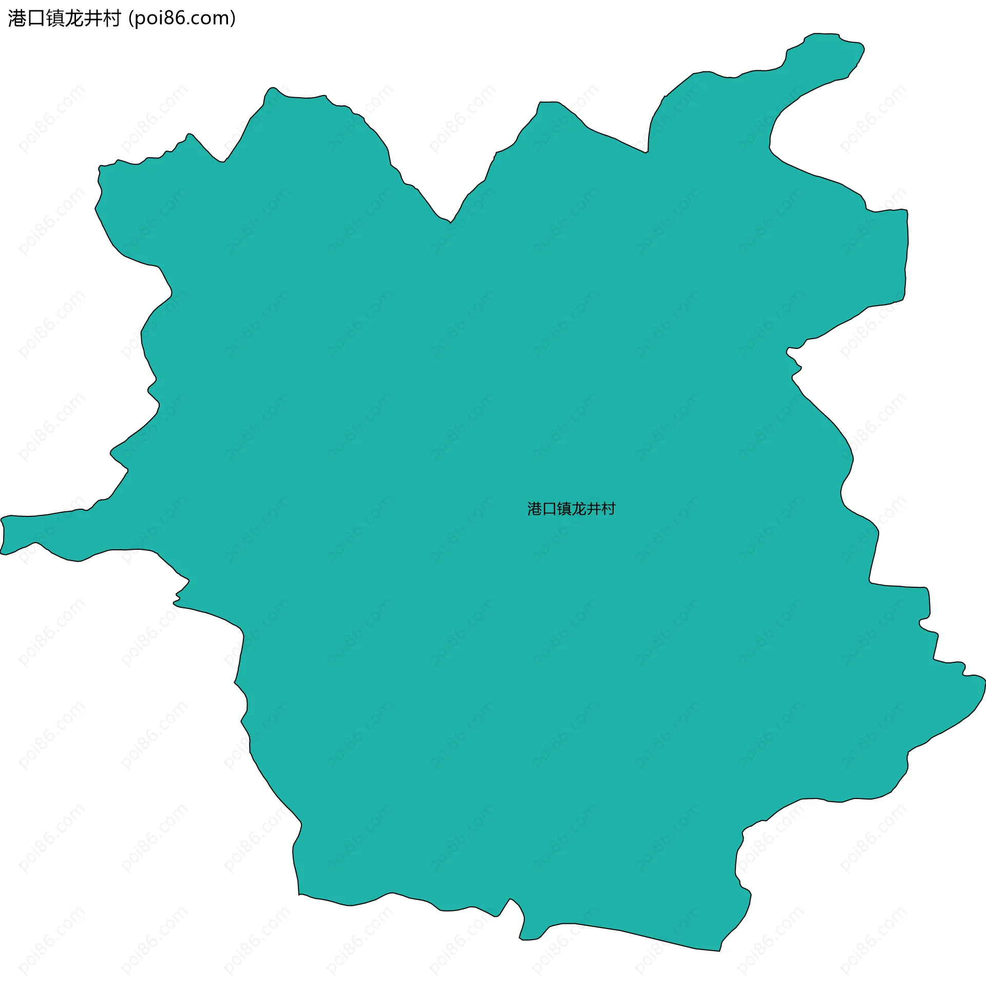 港口镇龙井村边界地图