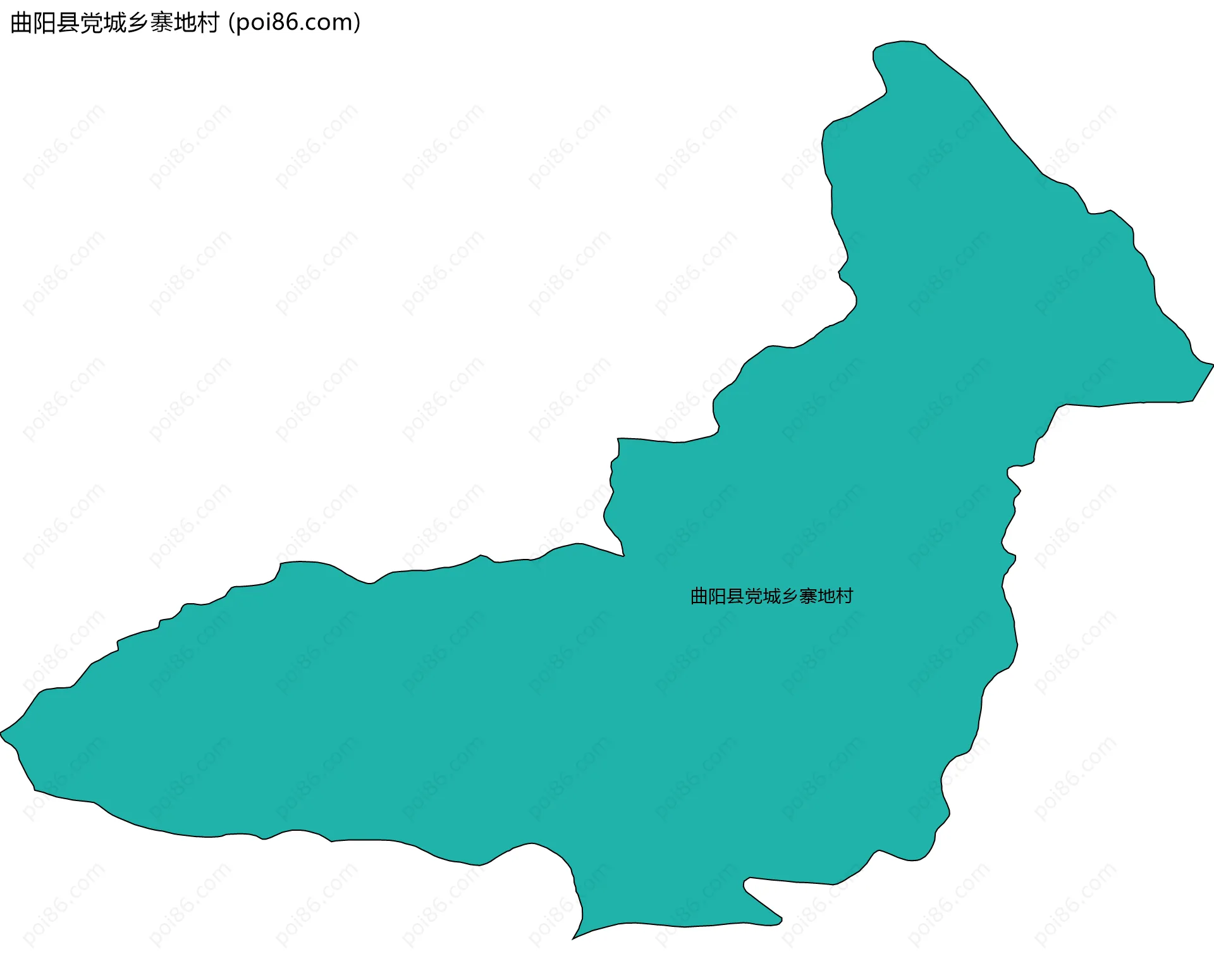 曲阳县党城乡寨地村边界地图
