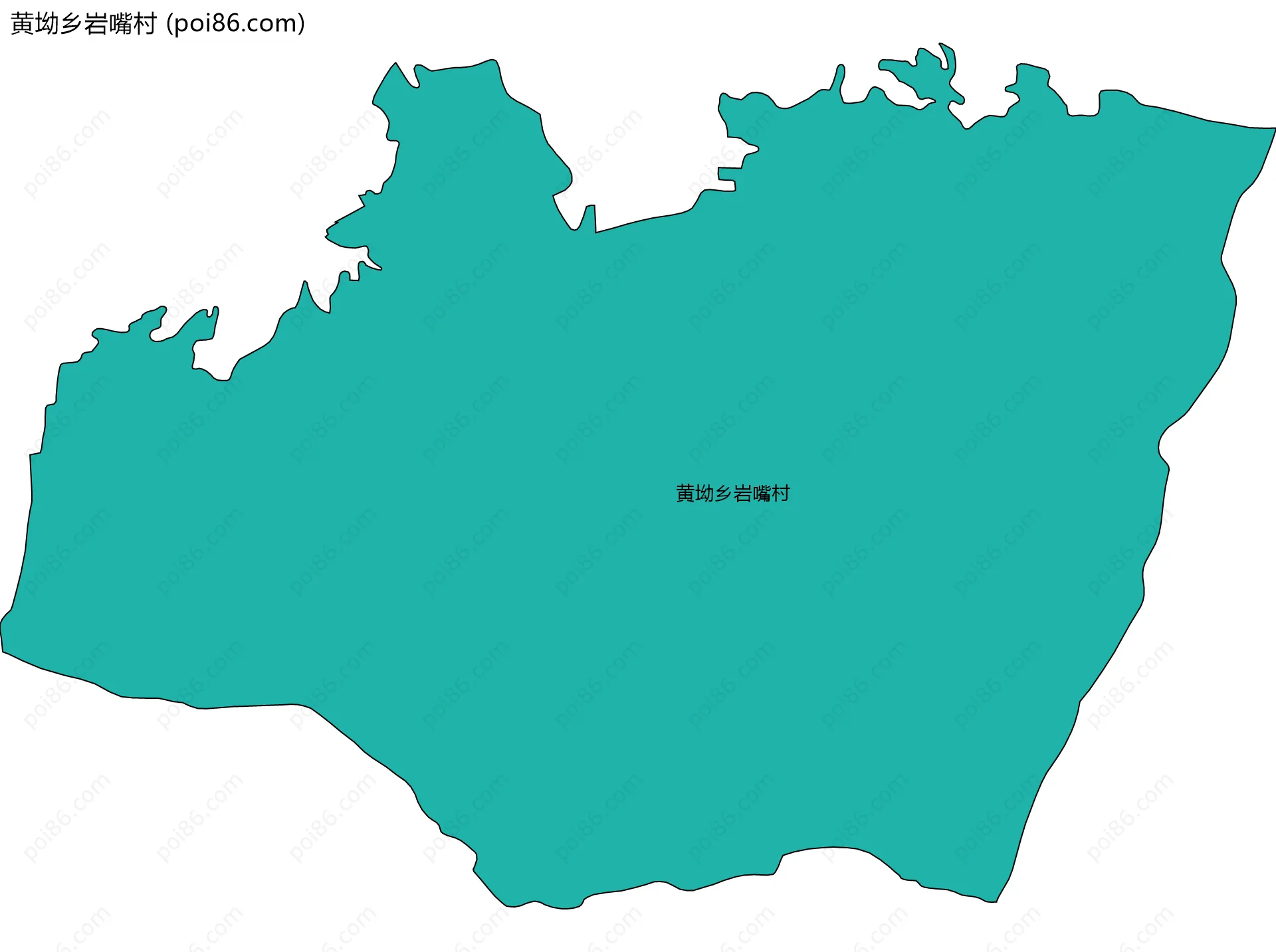 黄坳乡岩嘴村边界地图