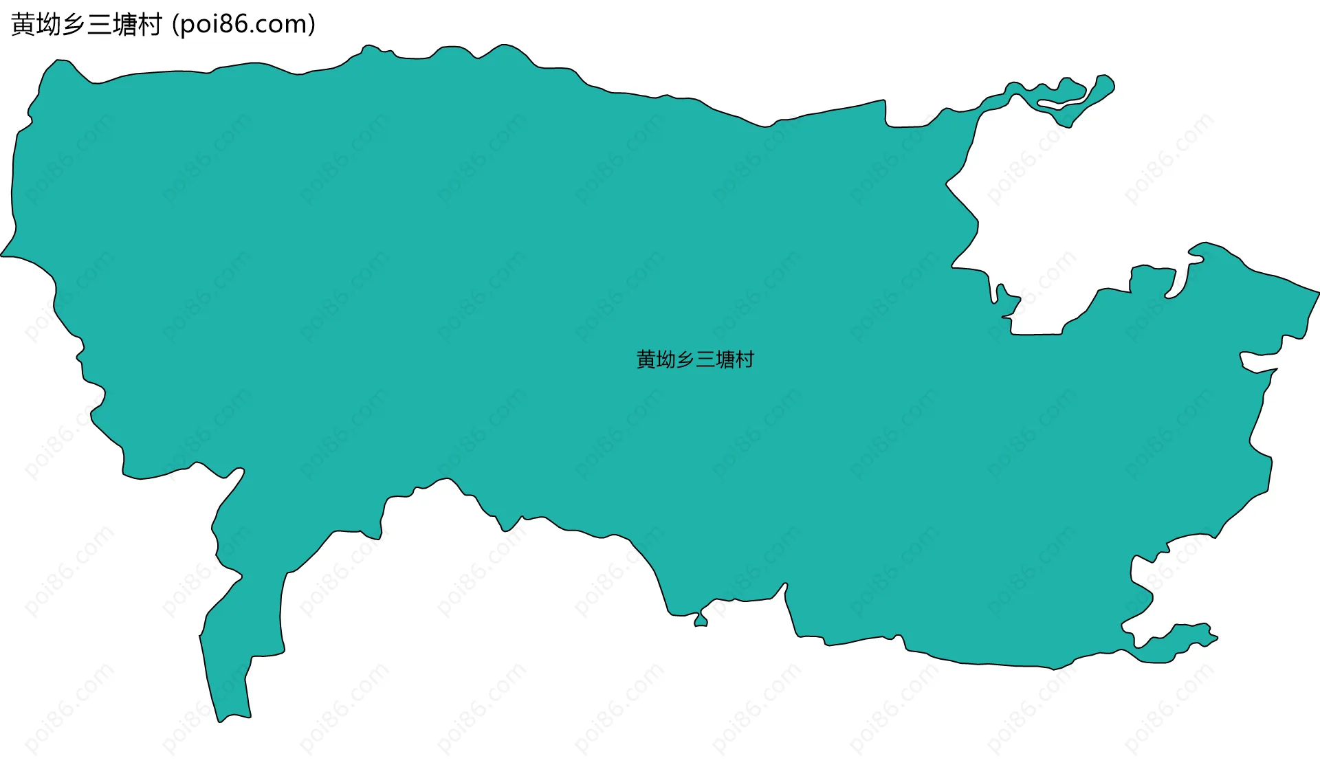 黄坳乡三塘村边界地图