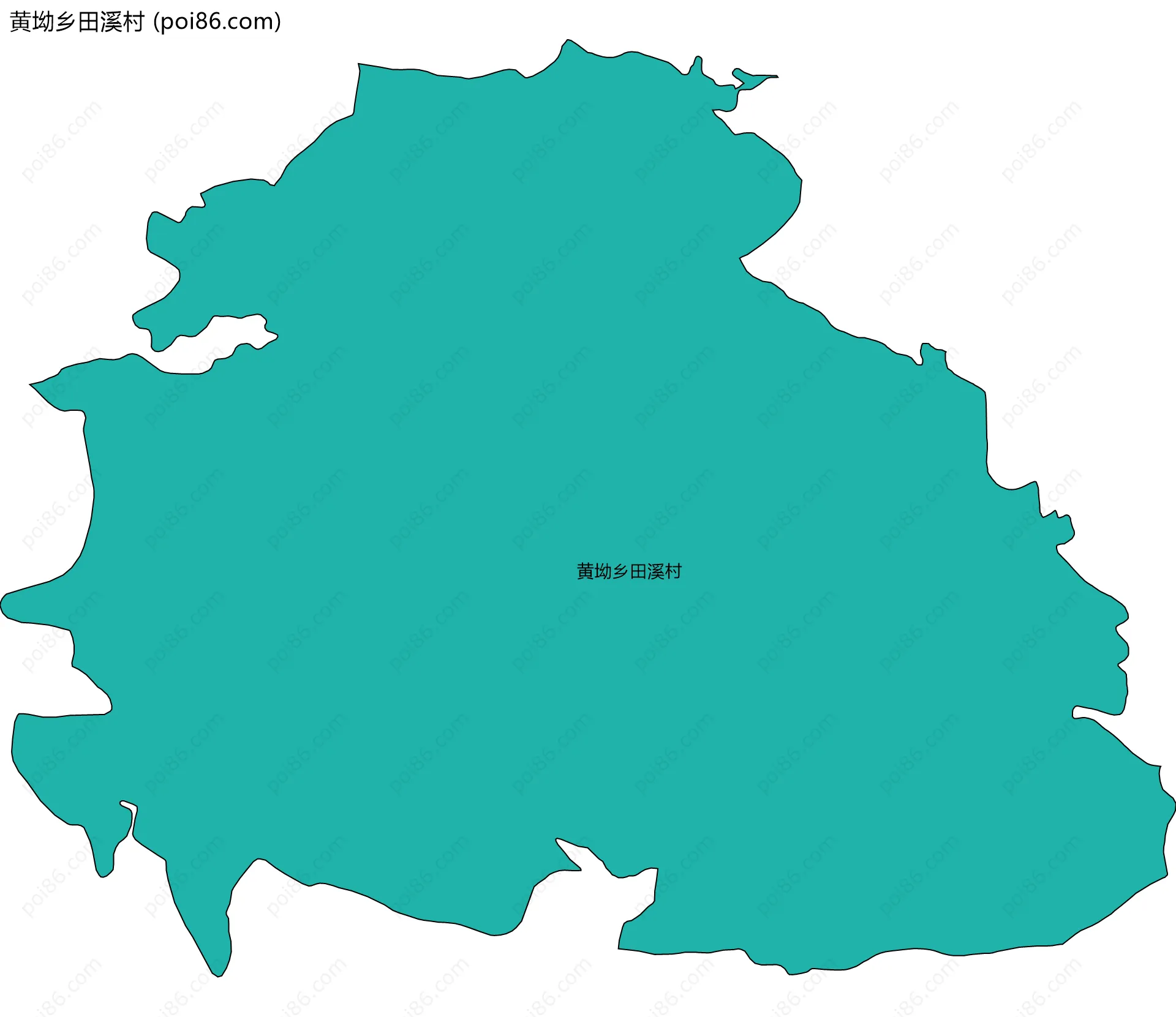 黄坳乡田溪村边界地图