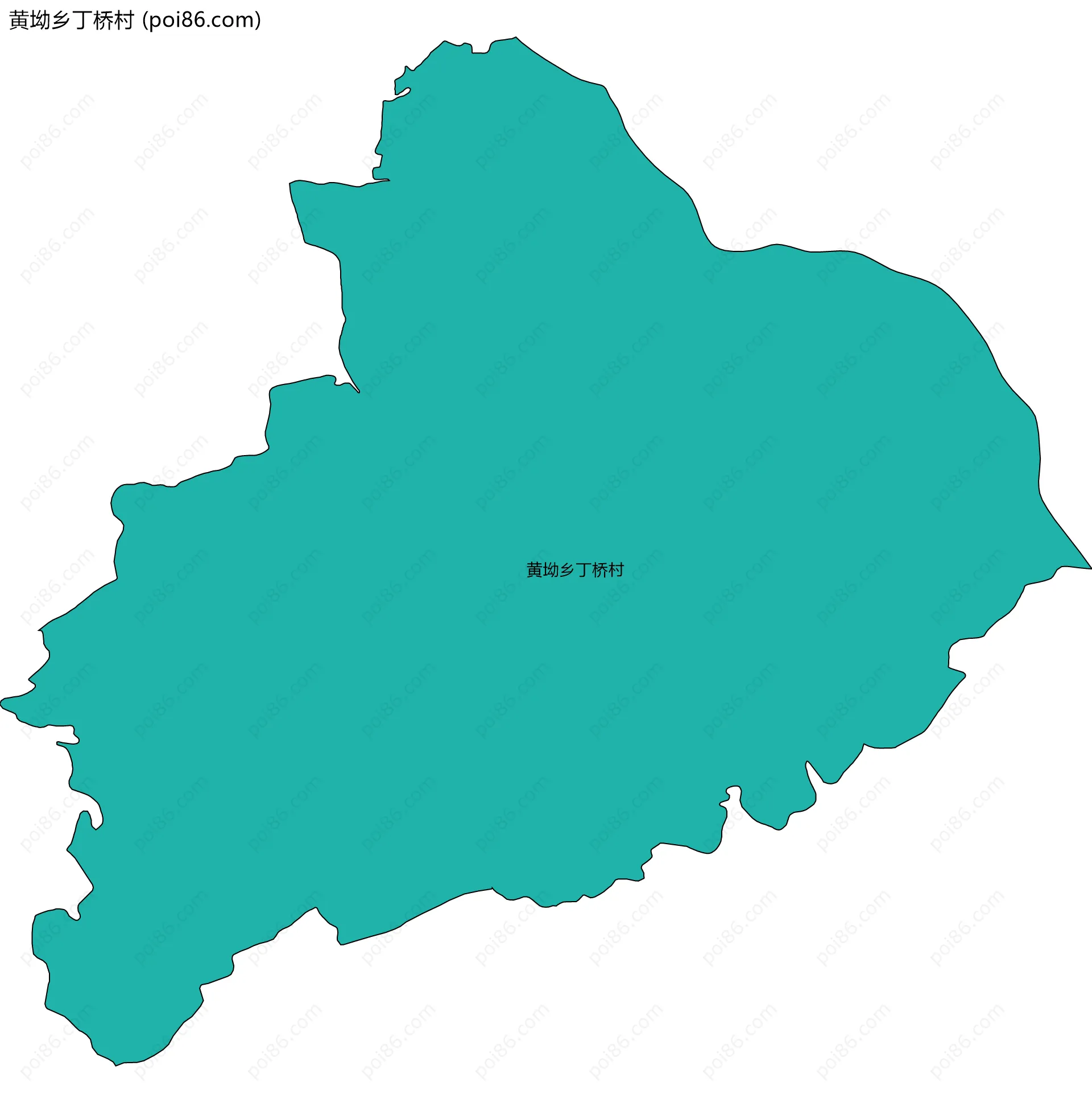 黄坳乡丁桥村边界地图