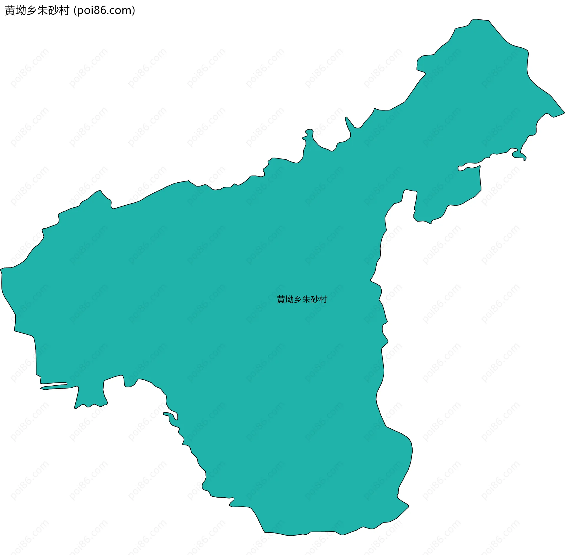 黄坳乡朱砂村边界地图