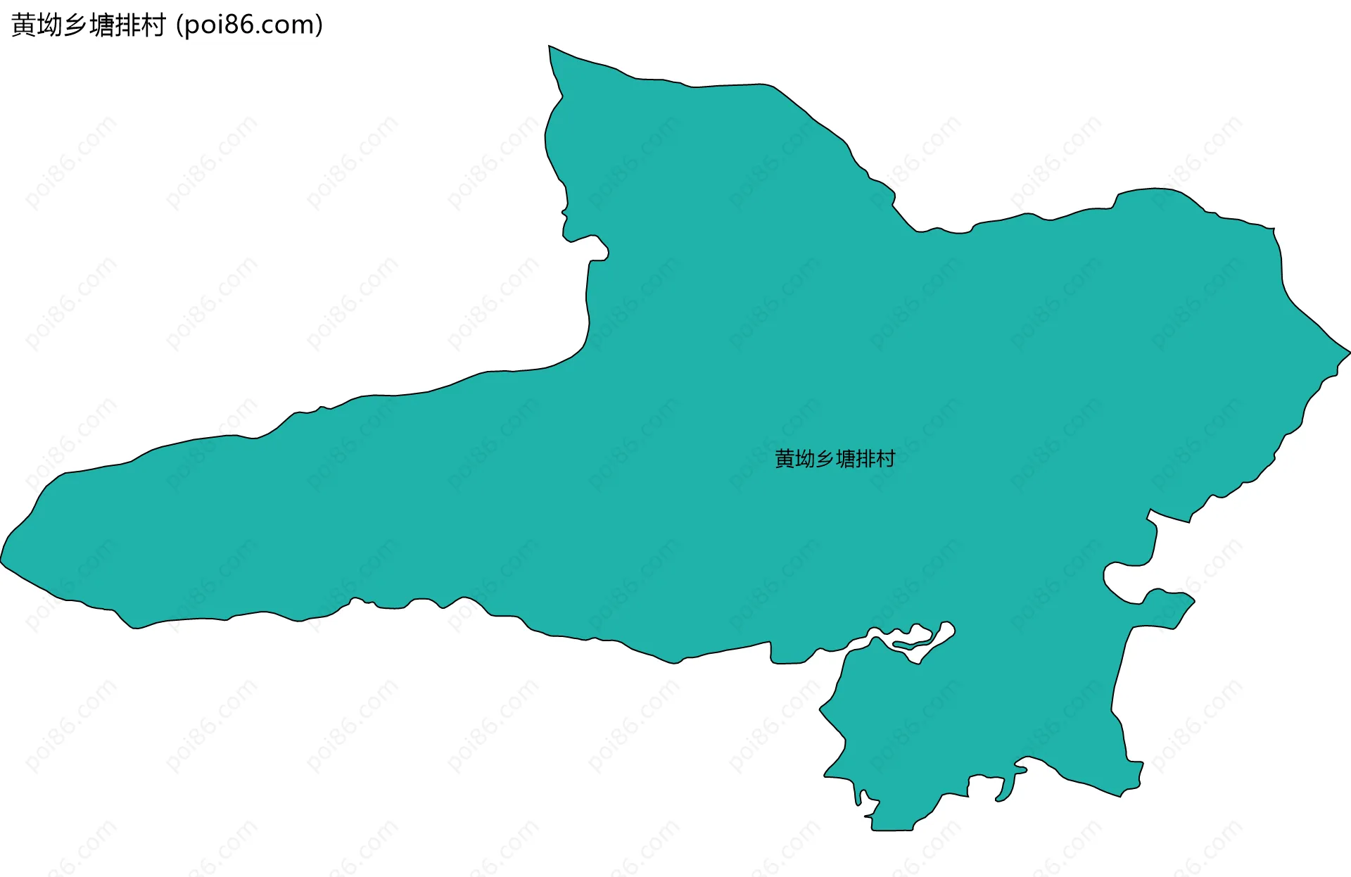 黄坳乡塘排村边界地图