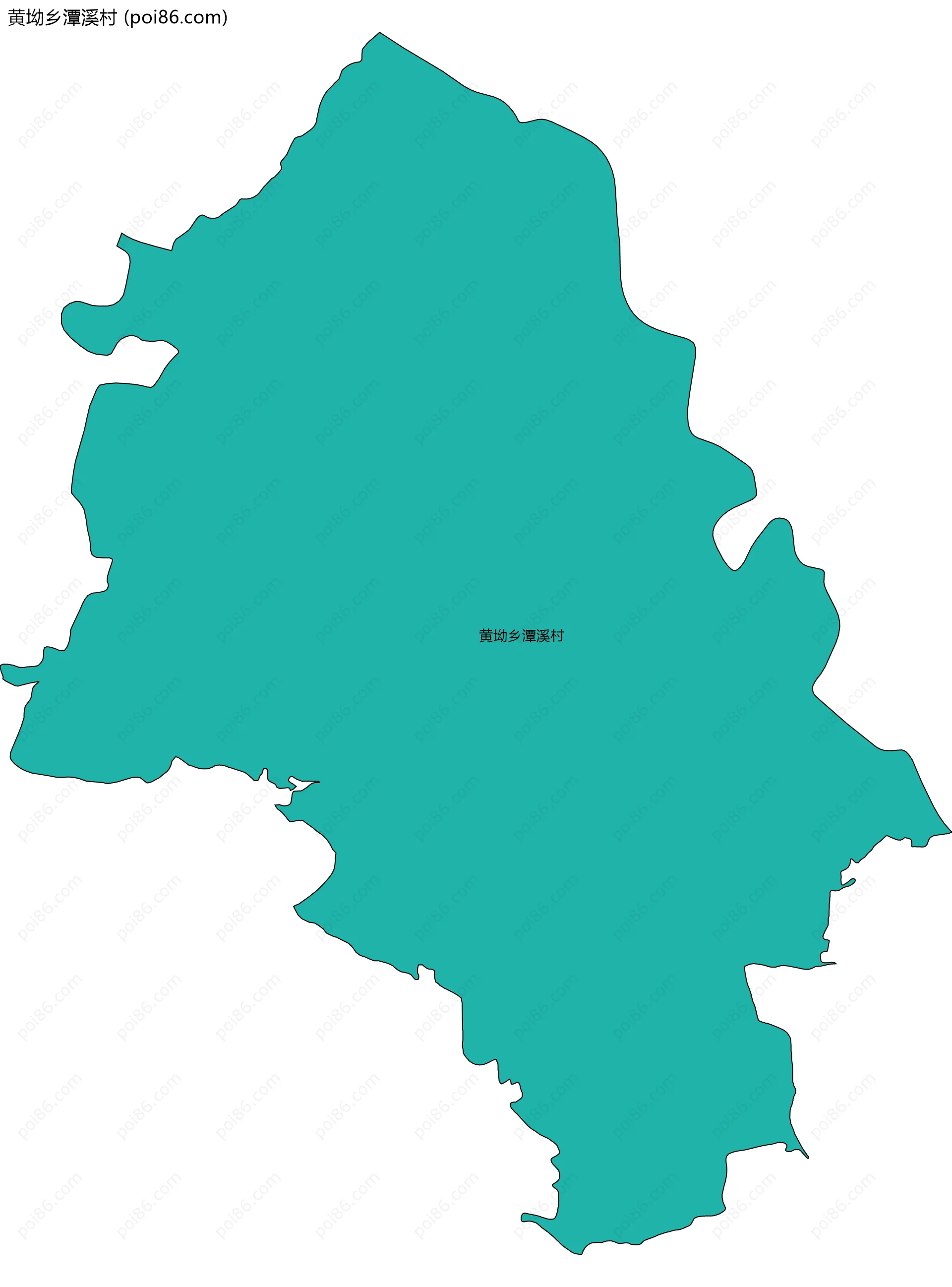 黄坳乡潭溪村边界地图