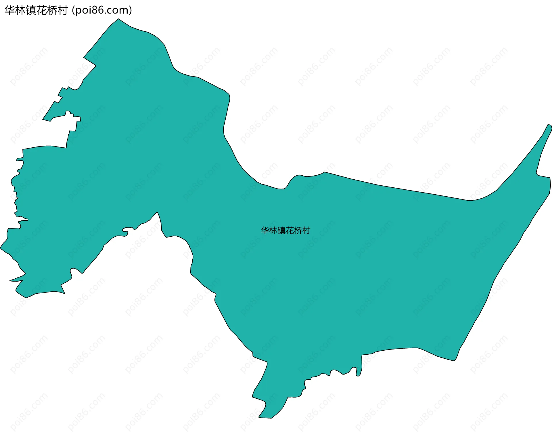 华林镇花桥村边界地图