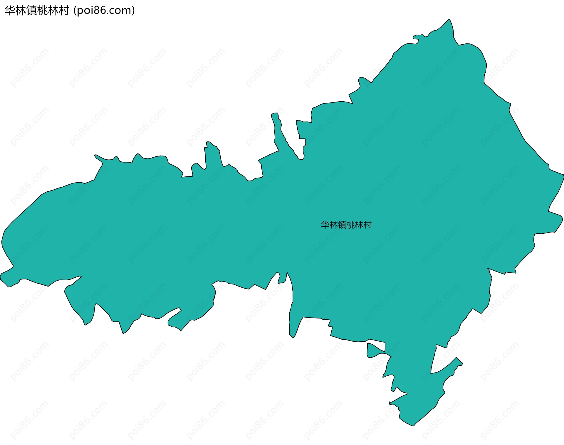 华林镇桃林村边界地图