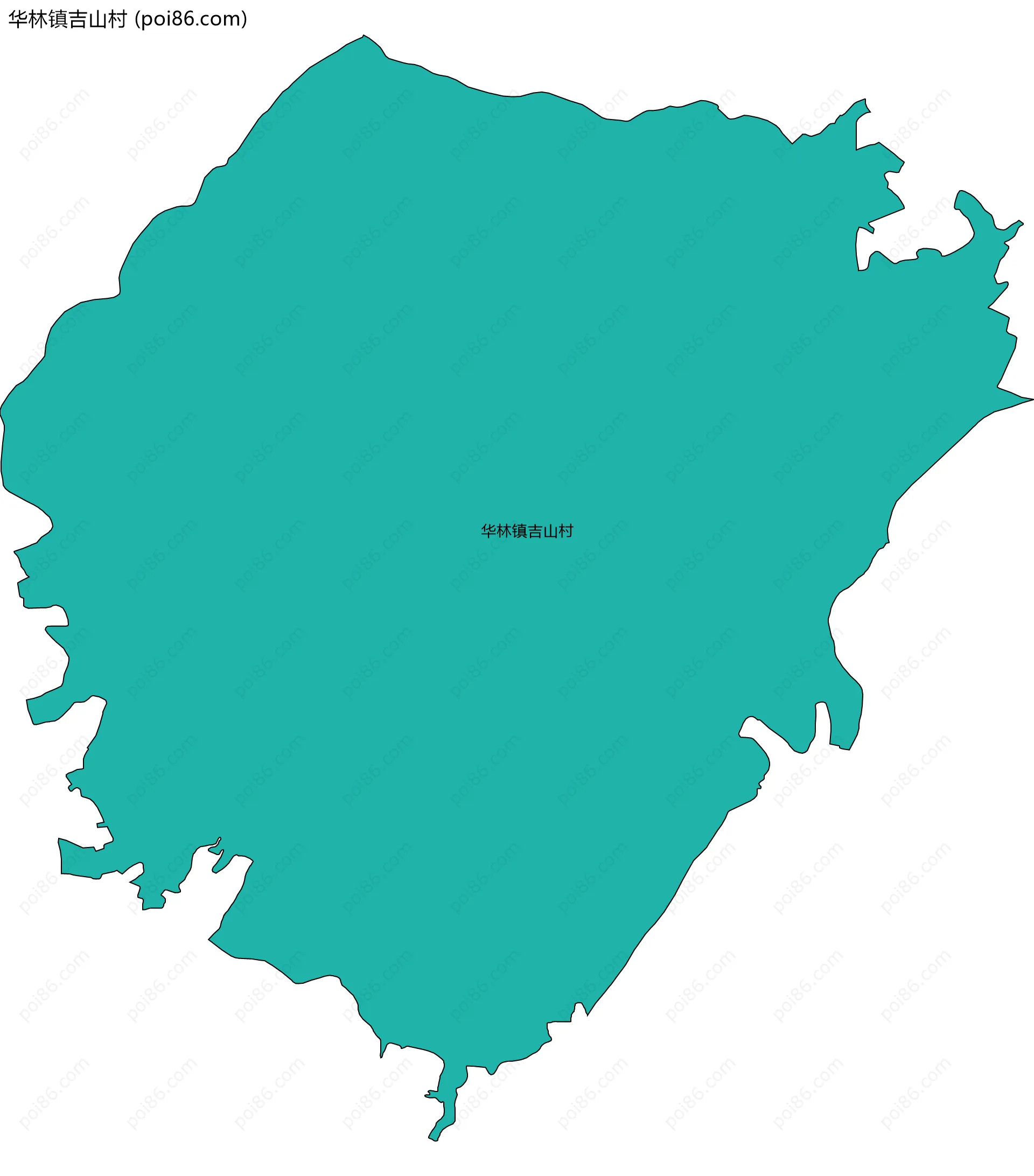 华林镇吉山村边界地图