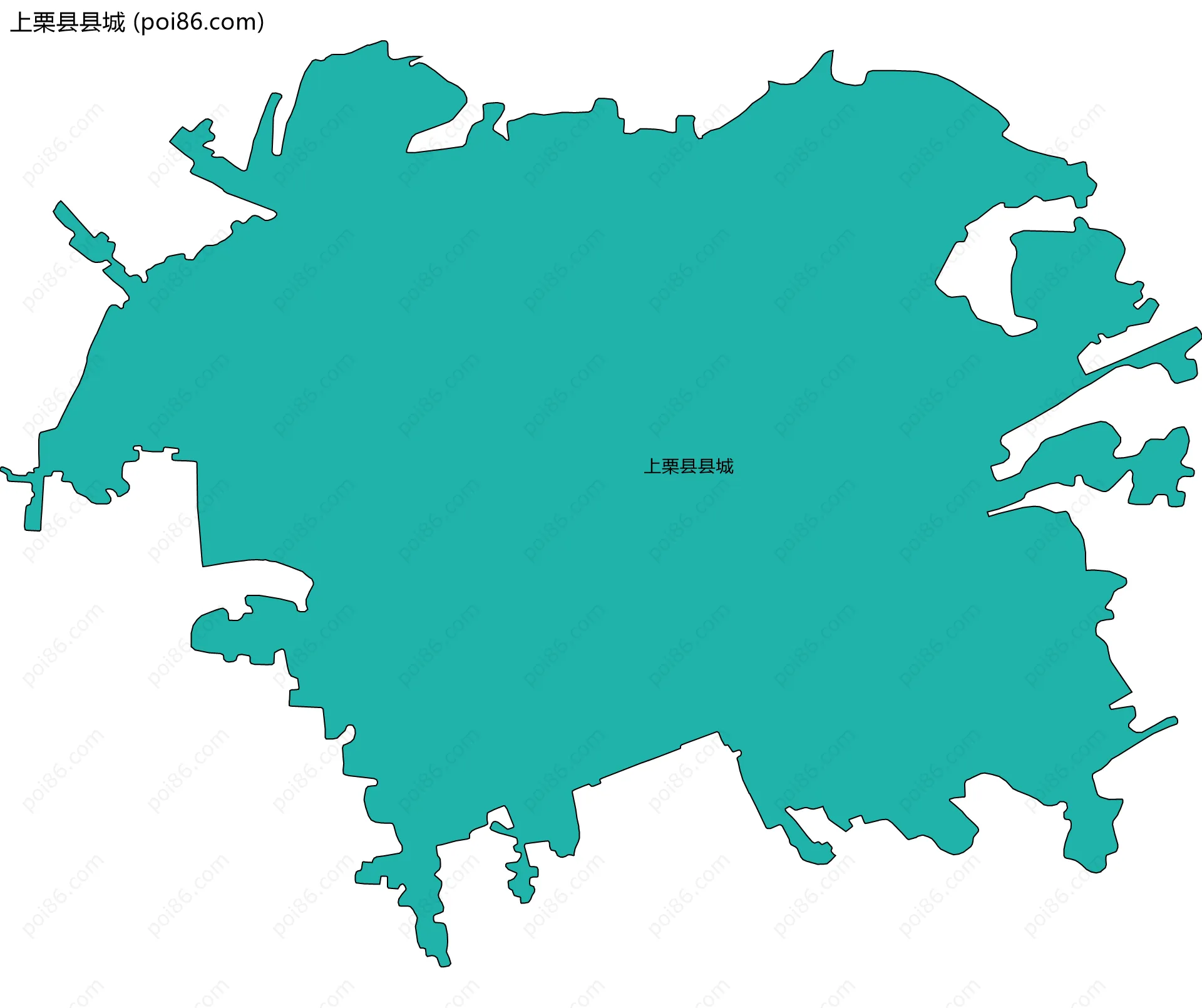 上栗县县城边界地图