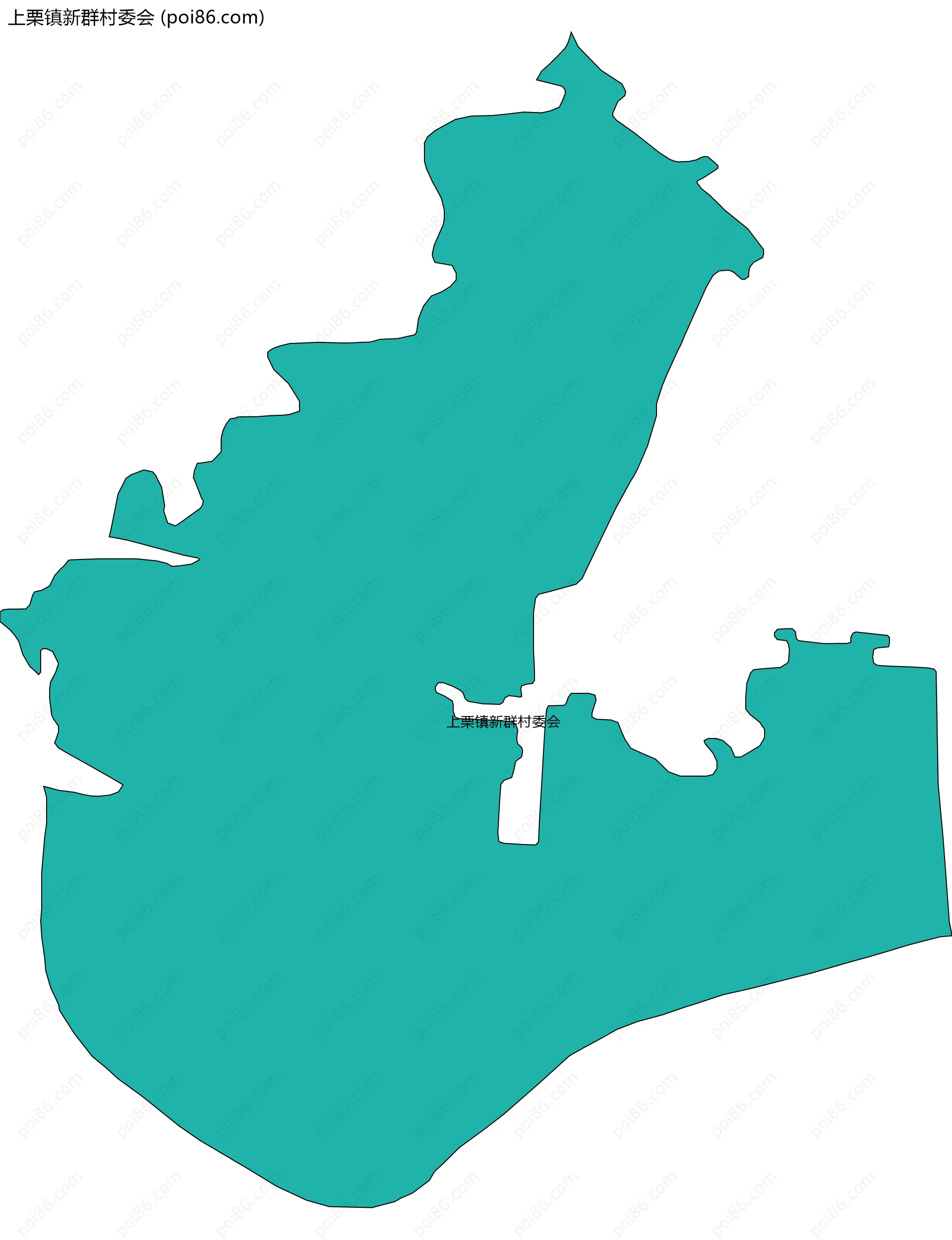 上栗镇新群村委会边界地图