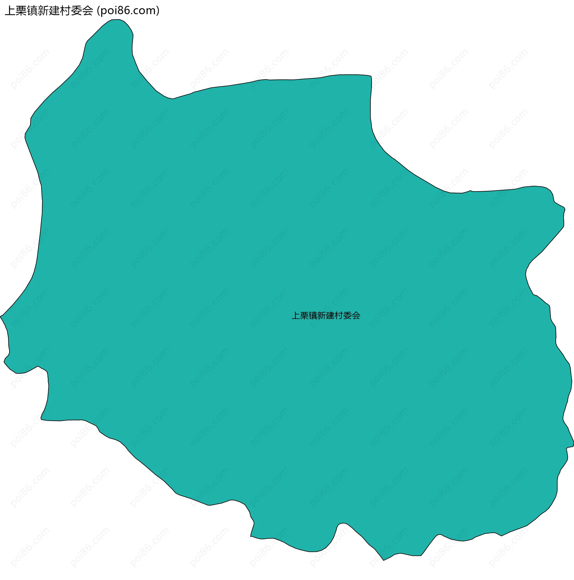 上栗镇新建村委会边界地图