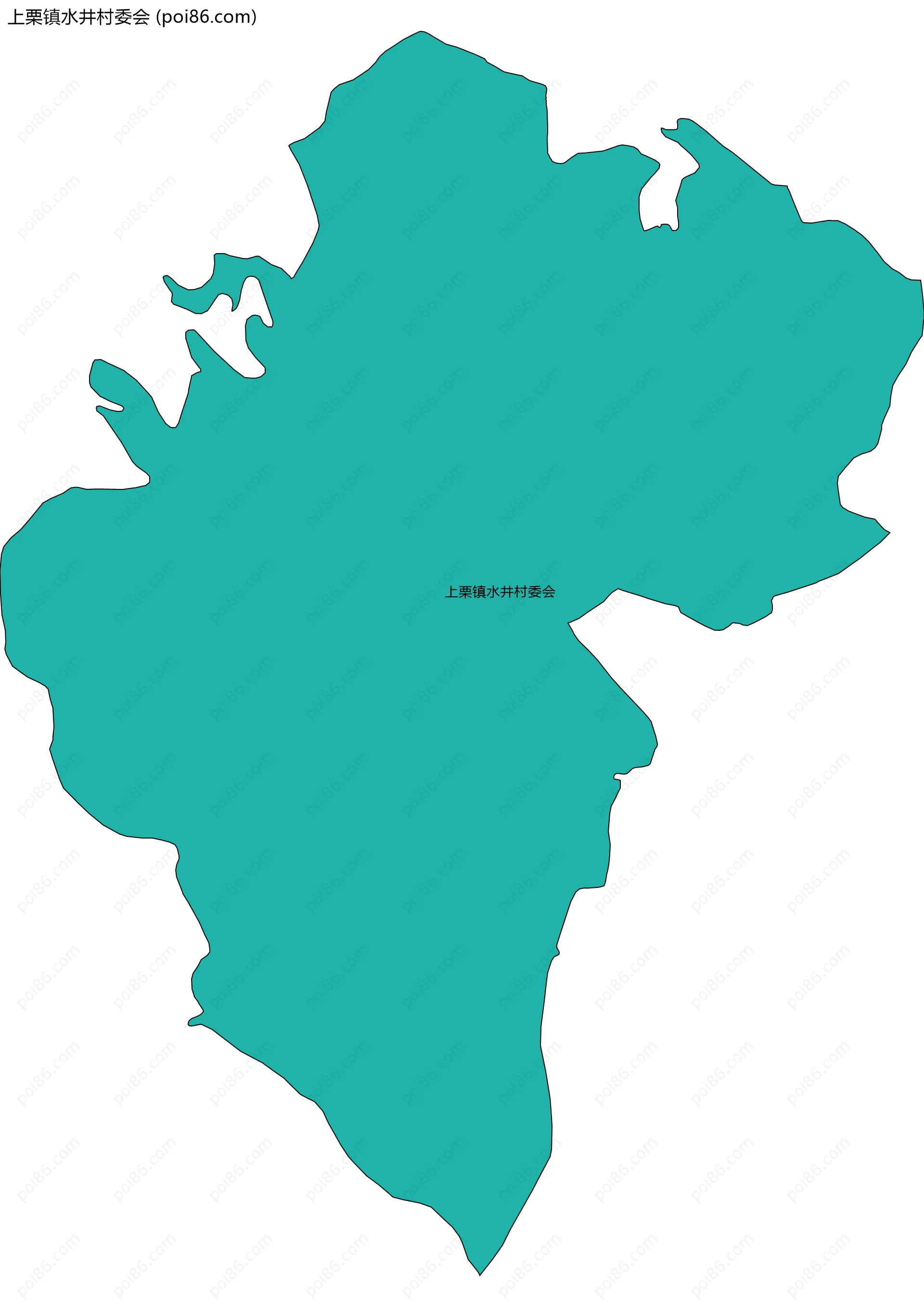上栗镇水井村委会边界地图