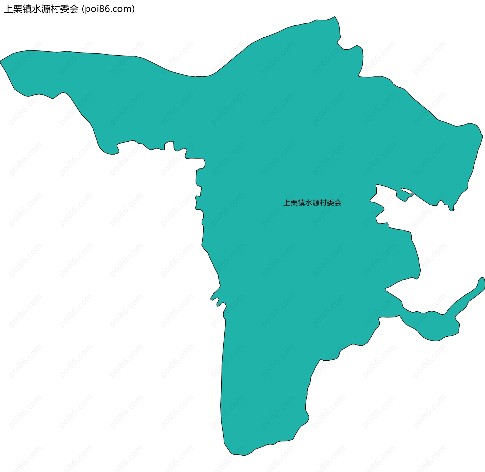 上栗镇水源村委会边界地图