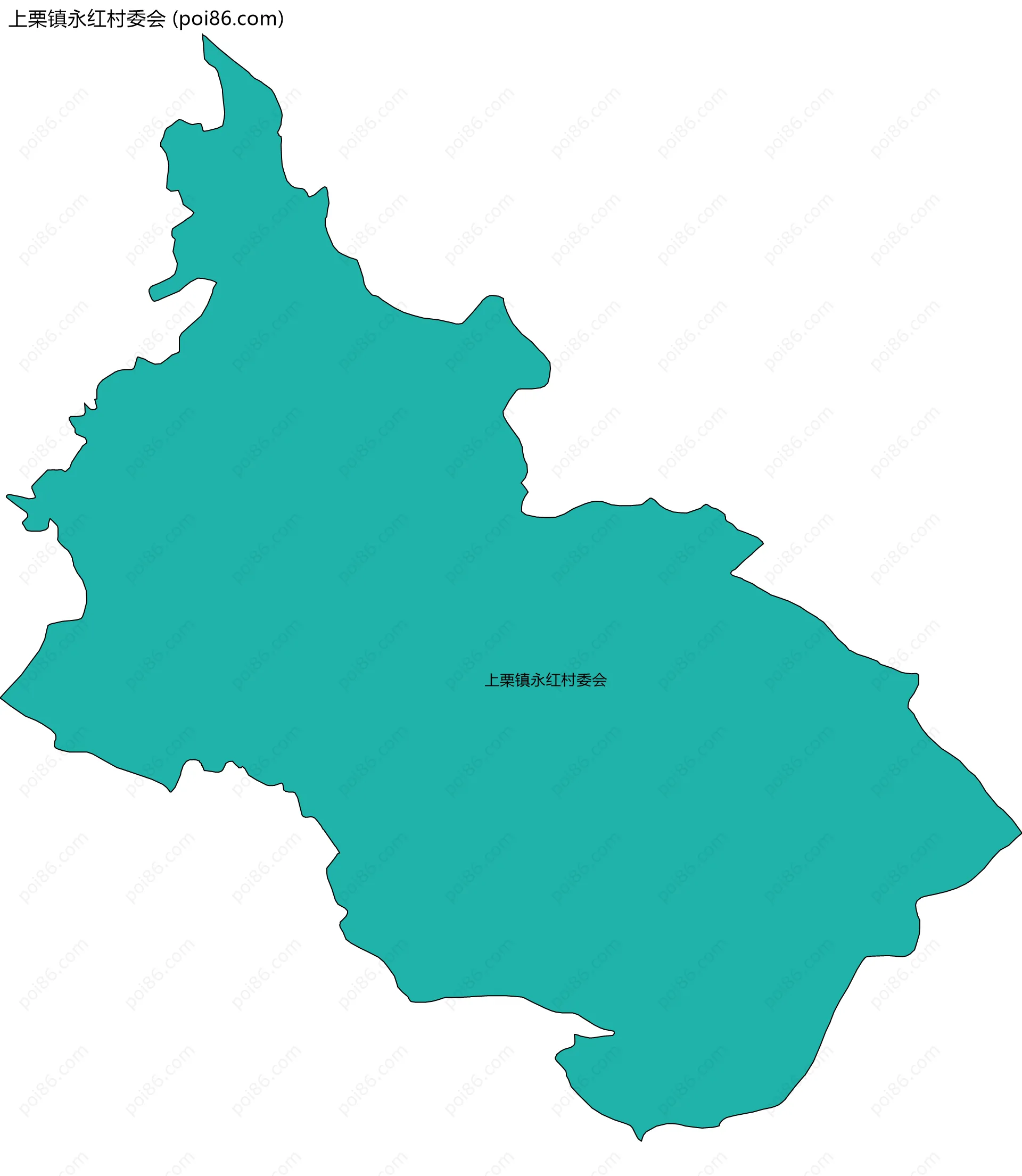 上栗镇永红村委会边界地图