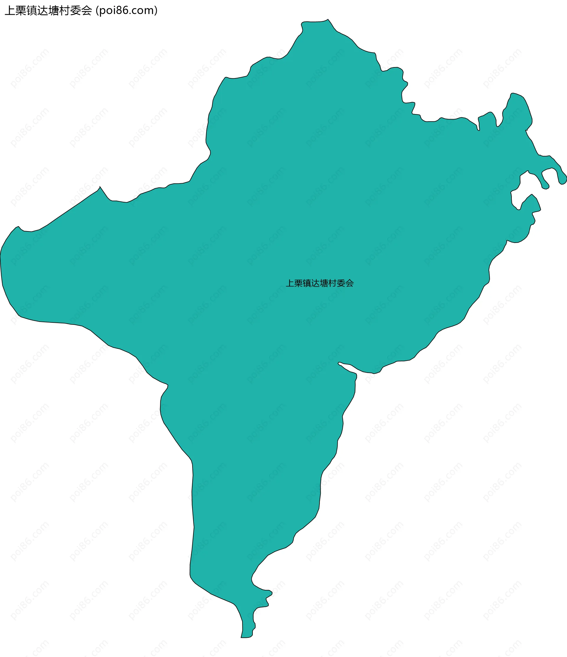 上栗镇达塘村委会边界地图