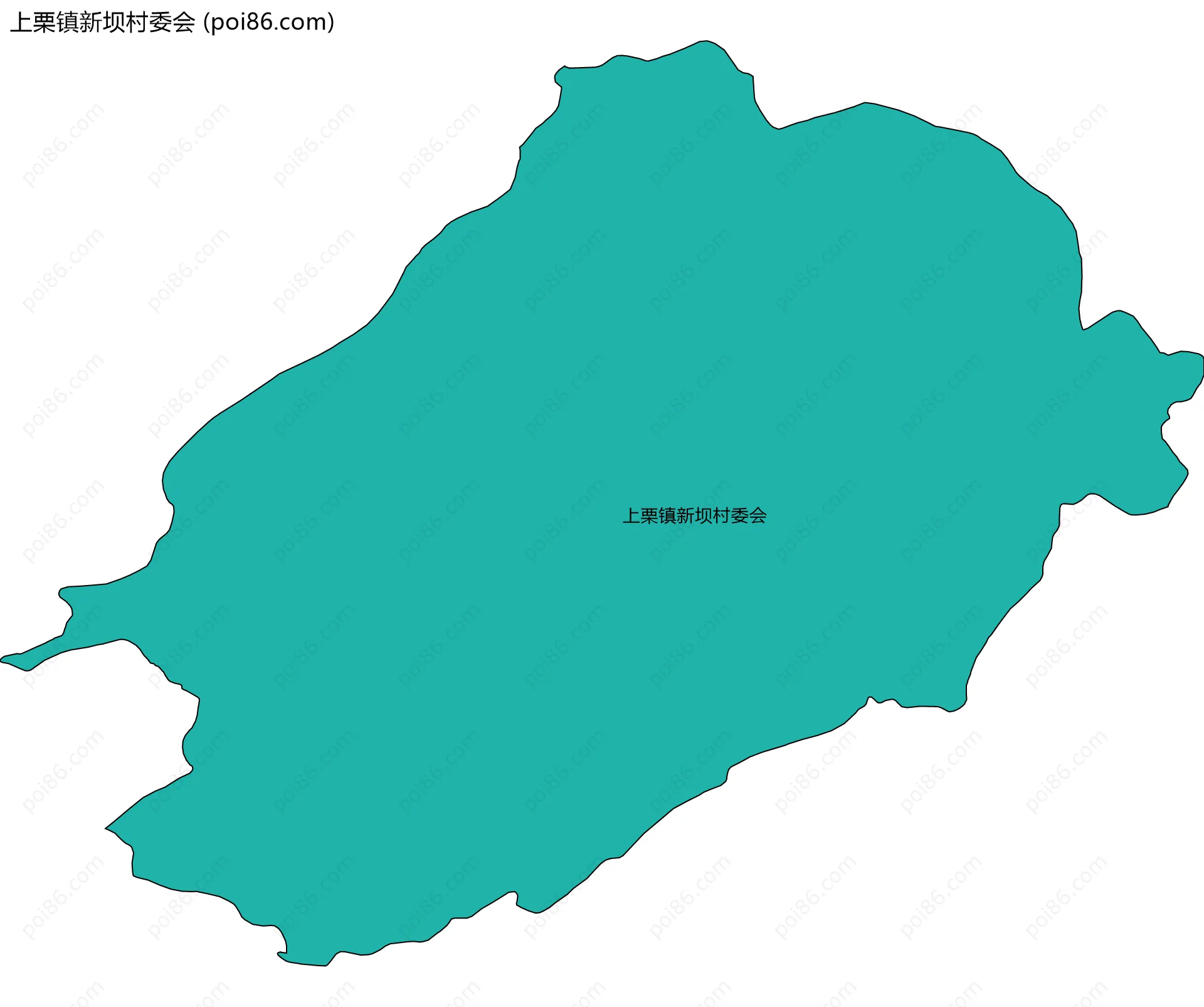 上栗镇新坝村委会边界地图