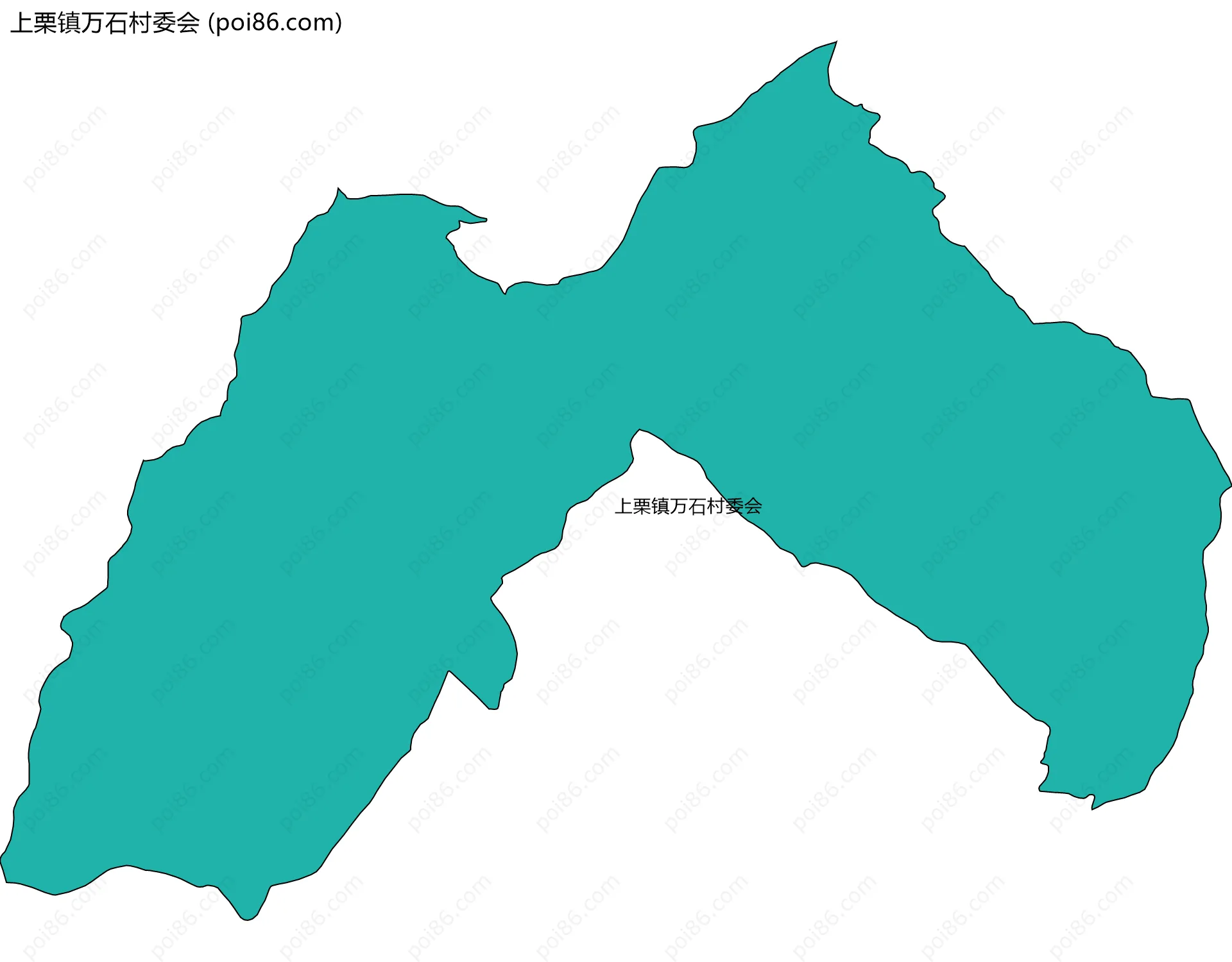 上栗镇万石村委会边界地图