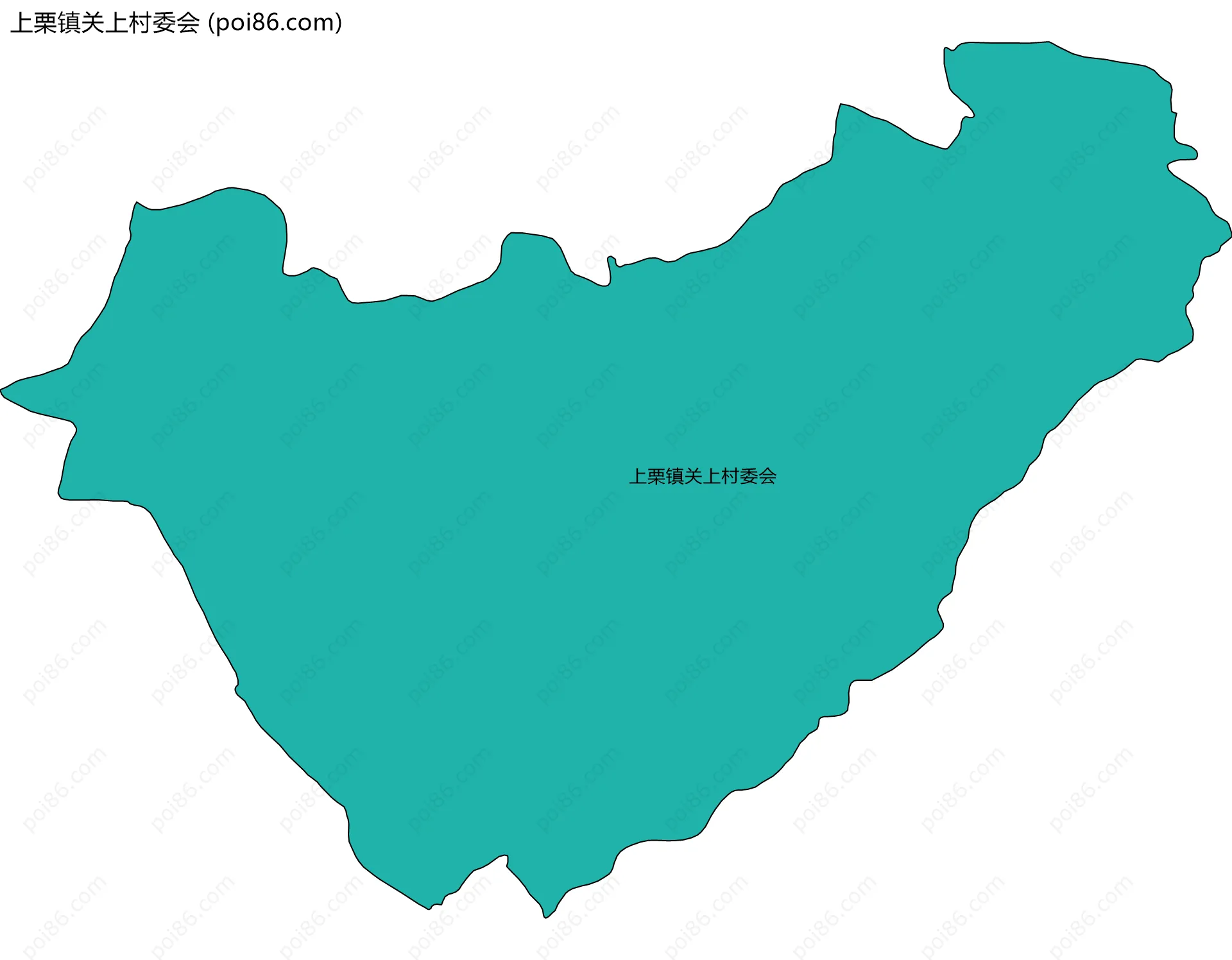 上栗镇关上村委会边界地图