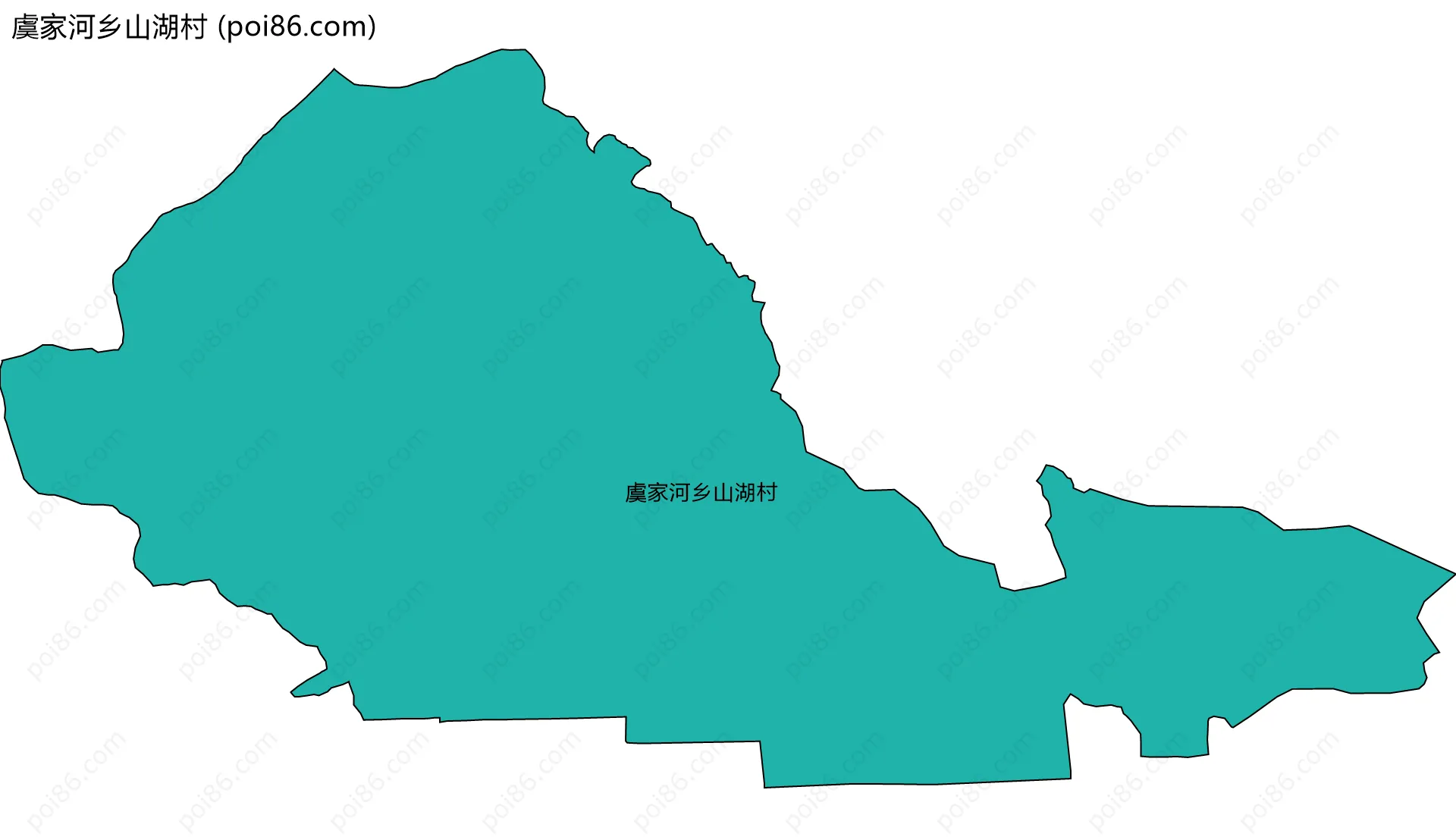 虞家河乡山湖村边界地图