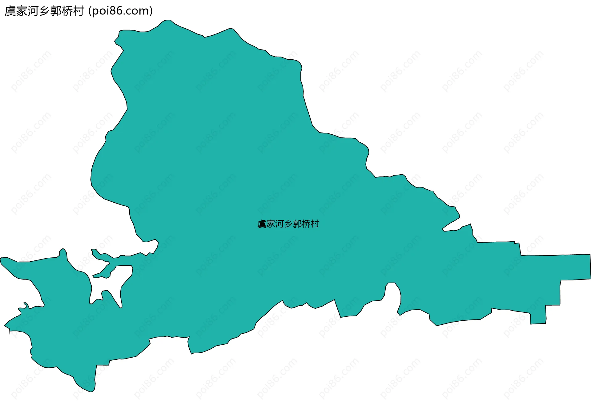 虞家河乡郭桥村边界地图