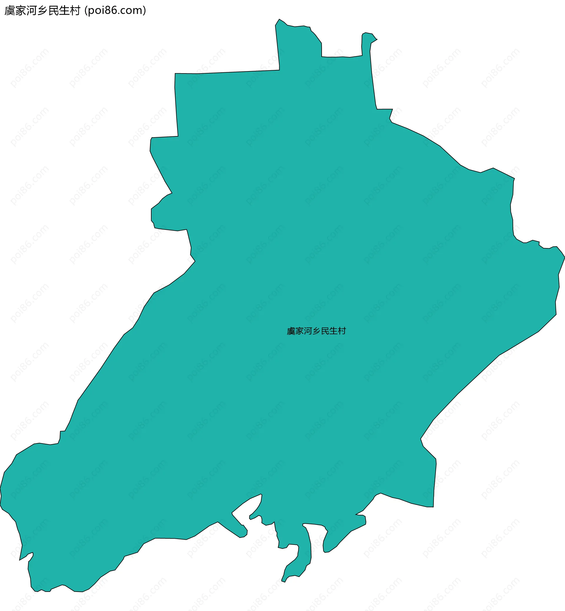 虞家河乡民生村边界地图