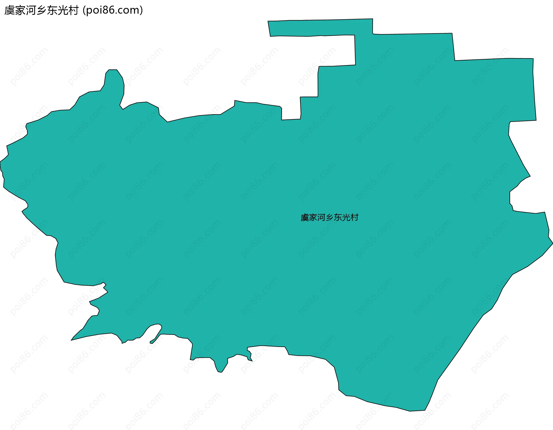 虞家河乡东光村边界地图