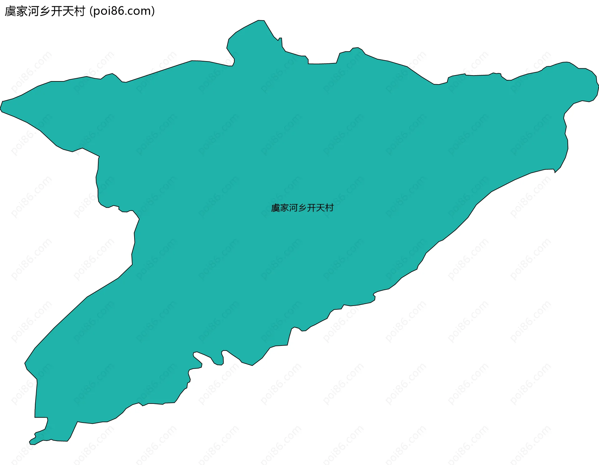 虞家河乡开天村边界地图
