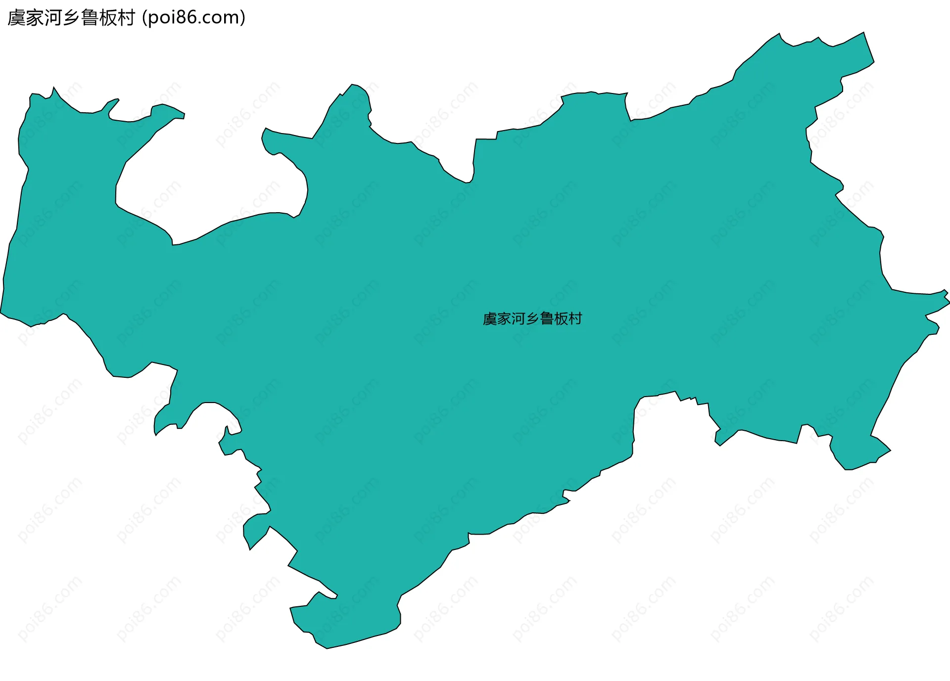 虞家河乡鲁板村边界地图