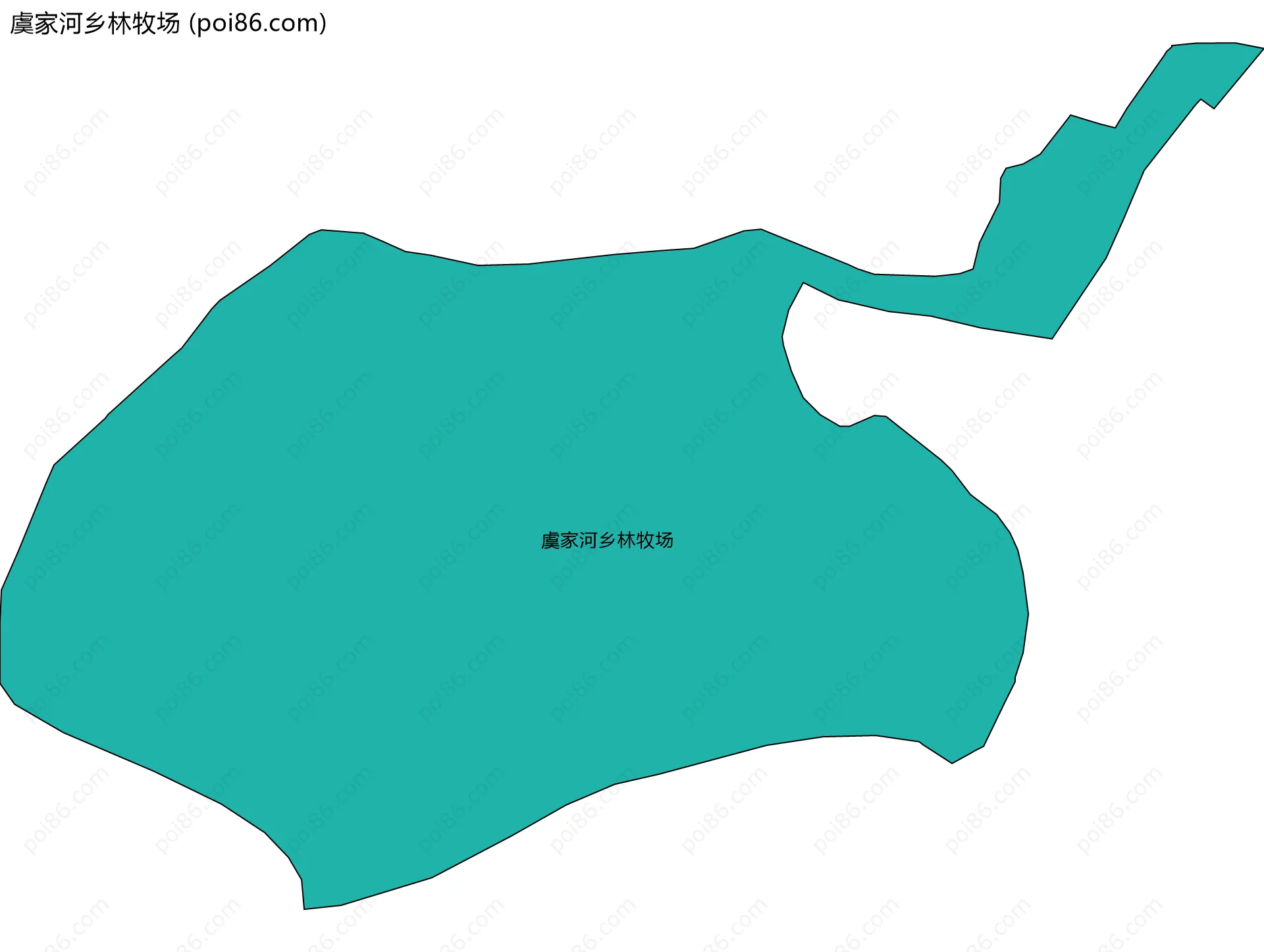 虞家河乡林牧场边界地图