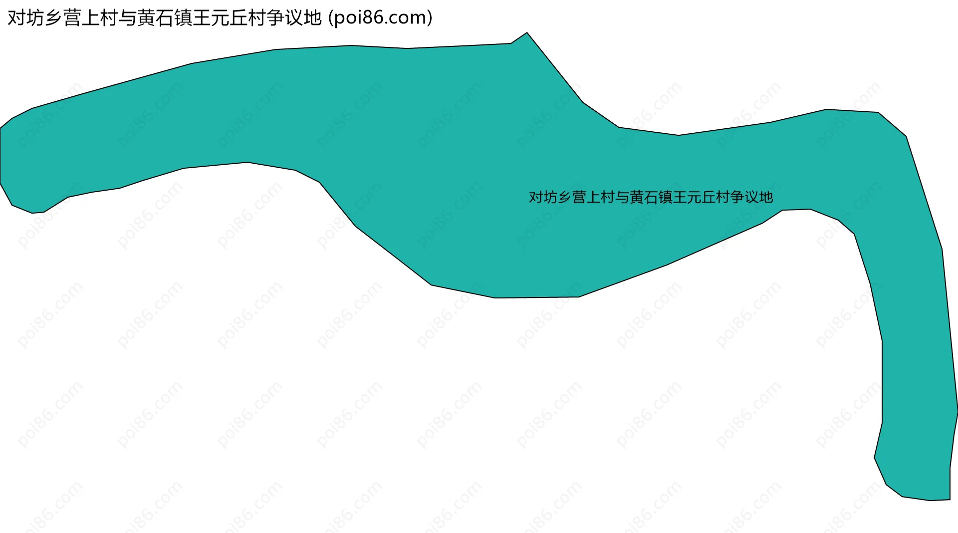 对坊乡营上村与黄石镇王元丘村争议地边界地图