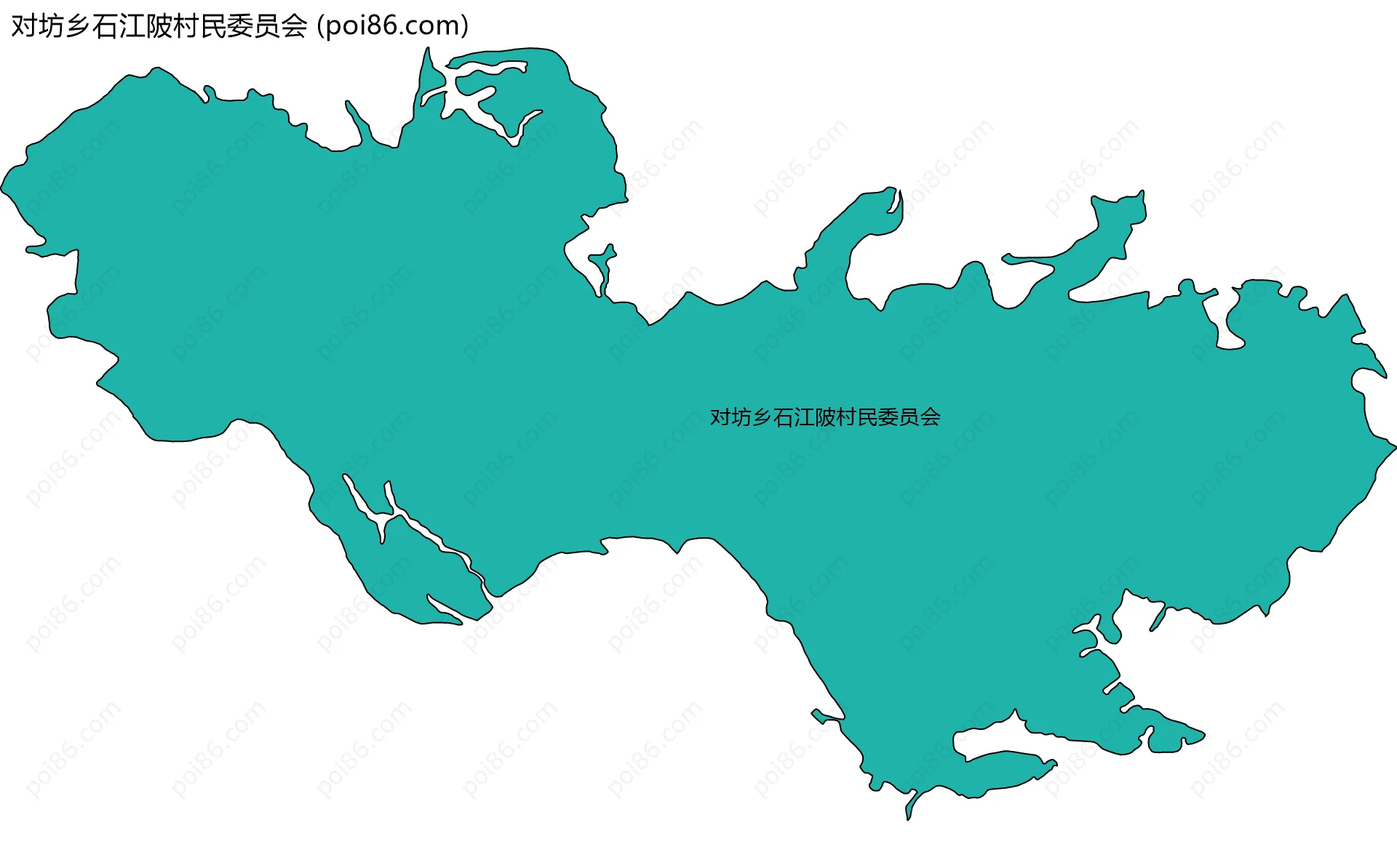 对坊乡石江陂村民委员会边界地图