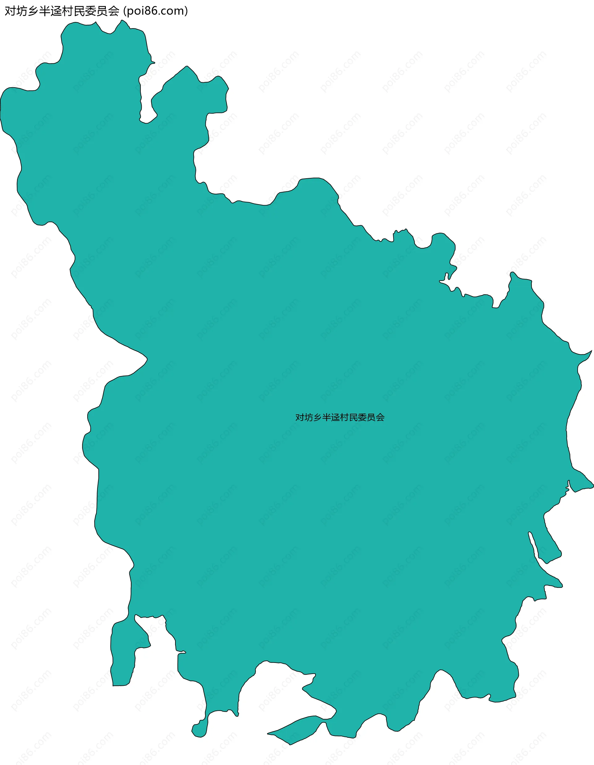 对坊乡半迳村民委员会边界地图