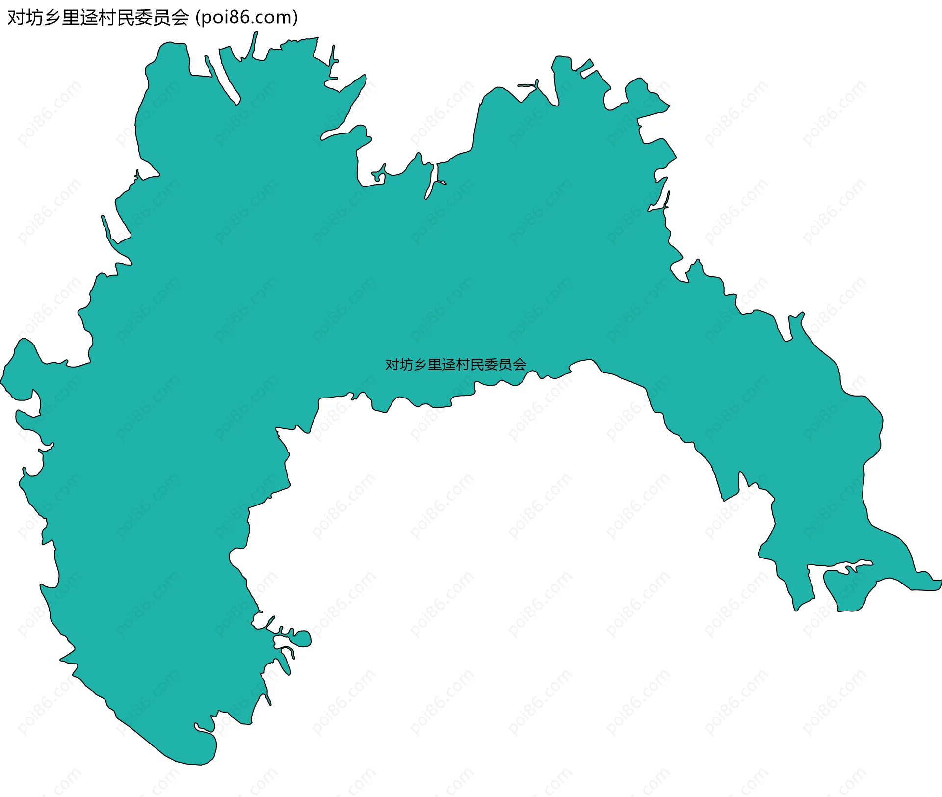 对坊乡里迳村民委员会边界地图