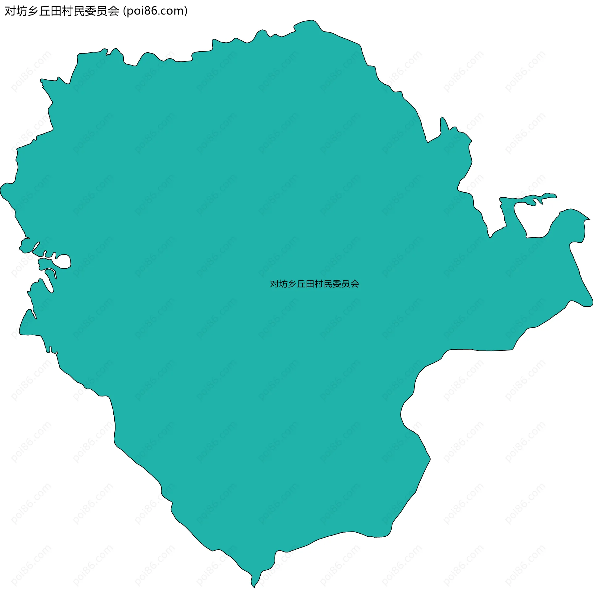对坊乡丘田村民委员会边界地图