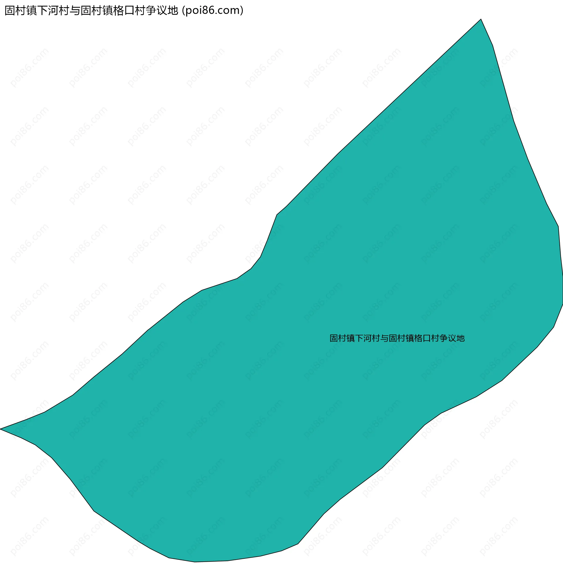 固村镇下河村与固村镇格口村争议地边界地图