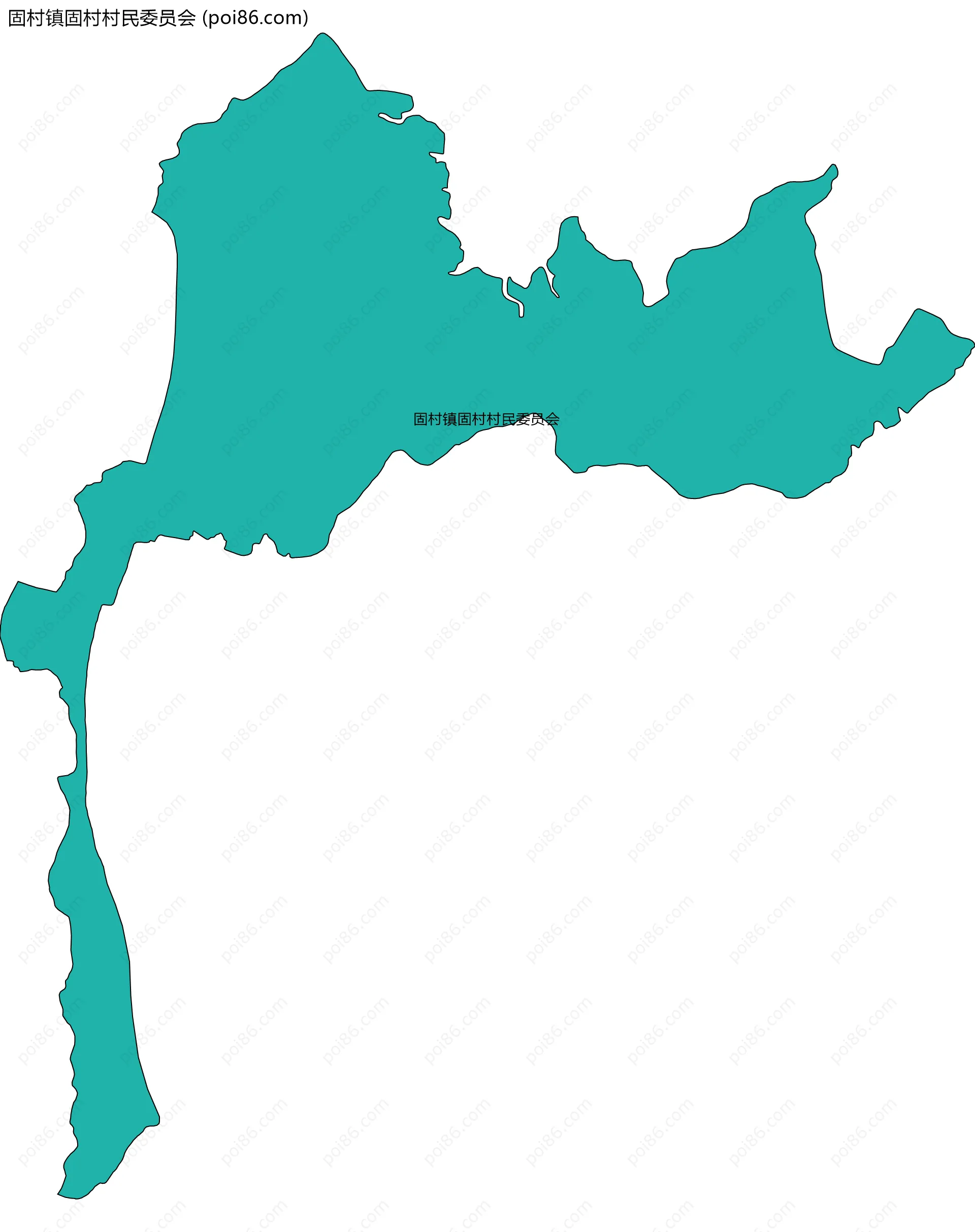 固村镇固村村民委员会边界地图