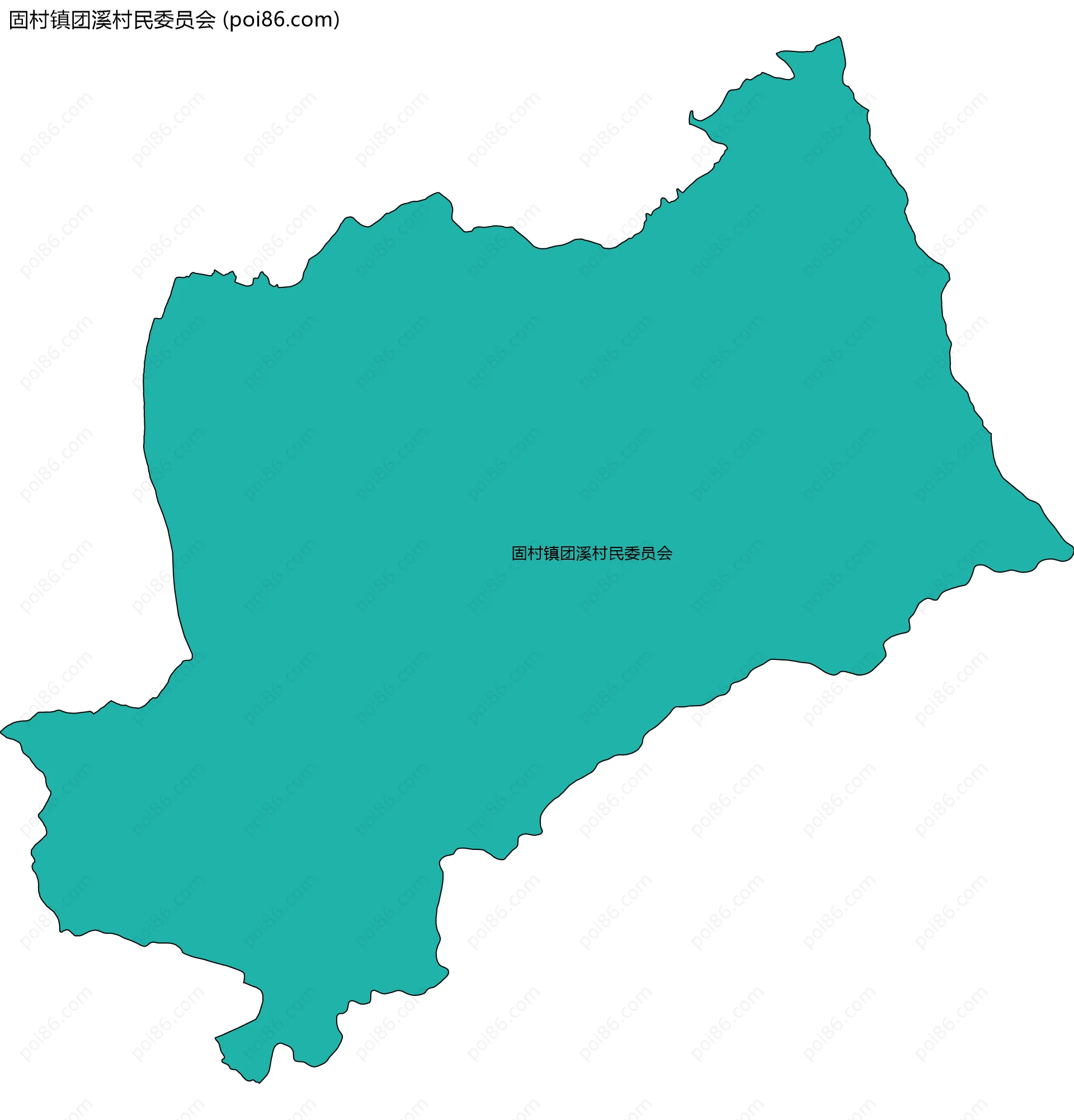 固村镇团溪村民委员会边界地图