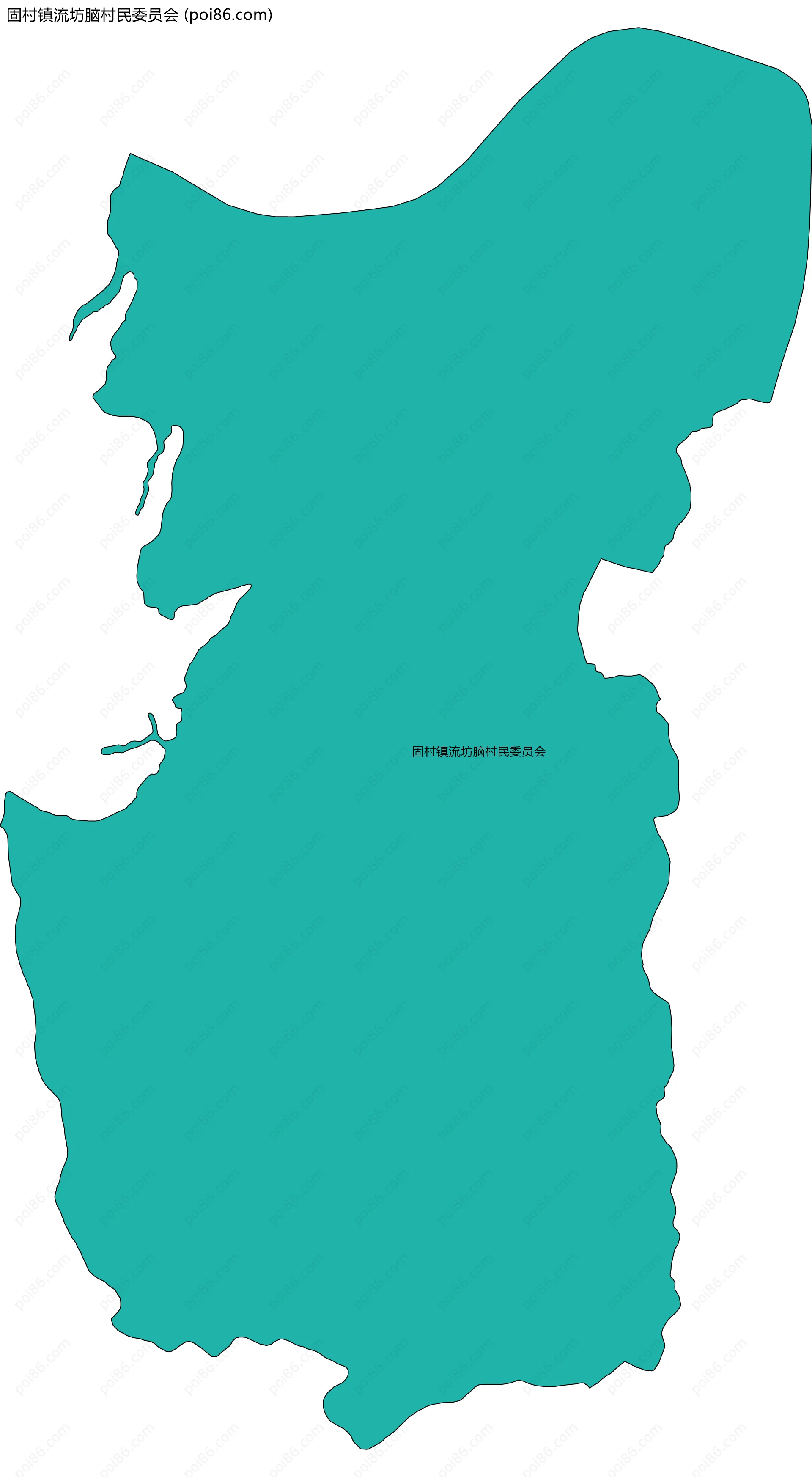 固村镇流坊脑村民委员会边界地图