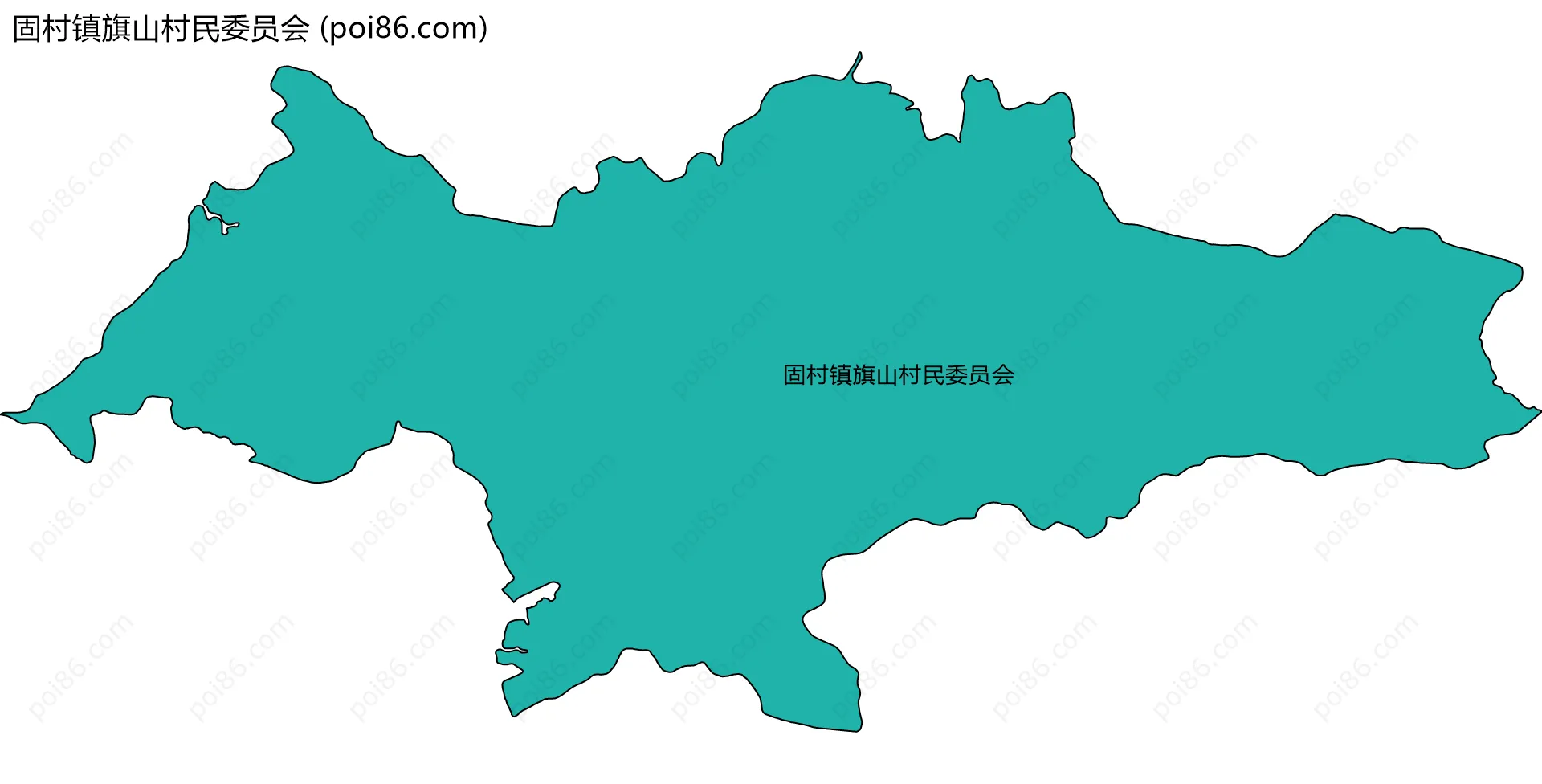 固村镇旗山村民委员会边界地图