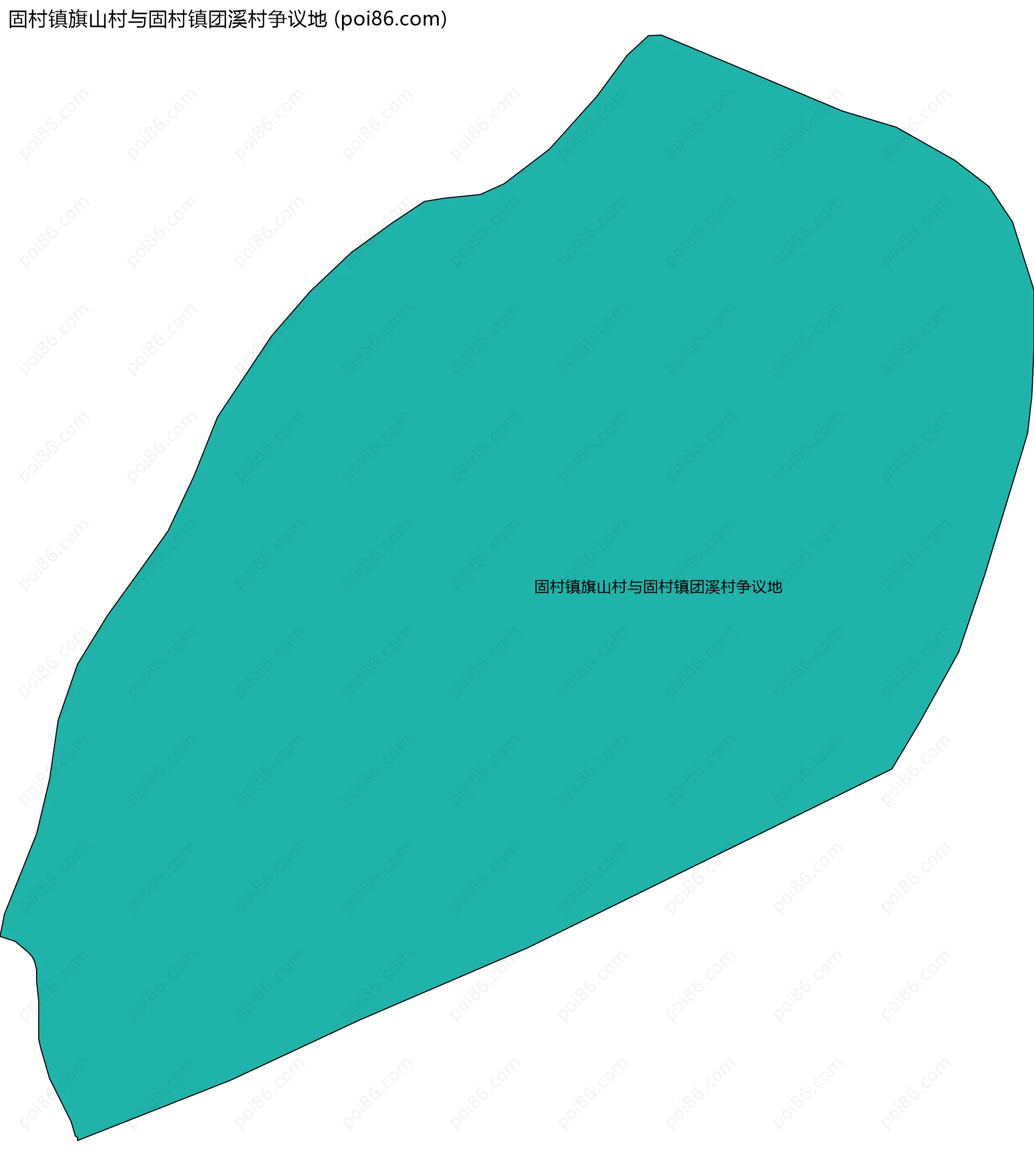 固村镇旗山村与固村镇团溪村争议地边界地图