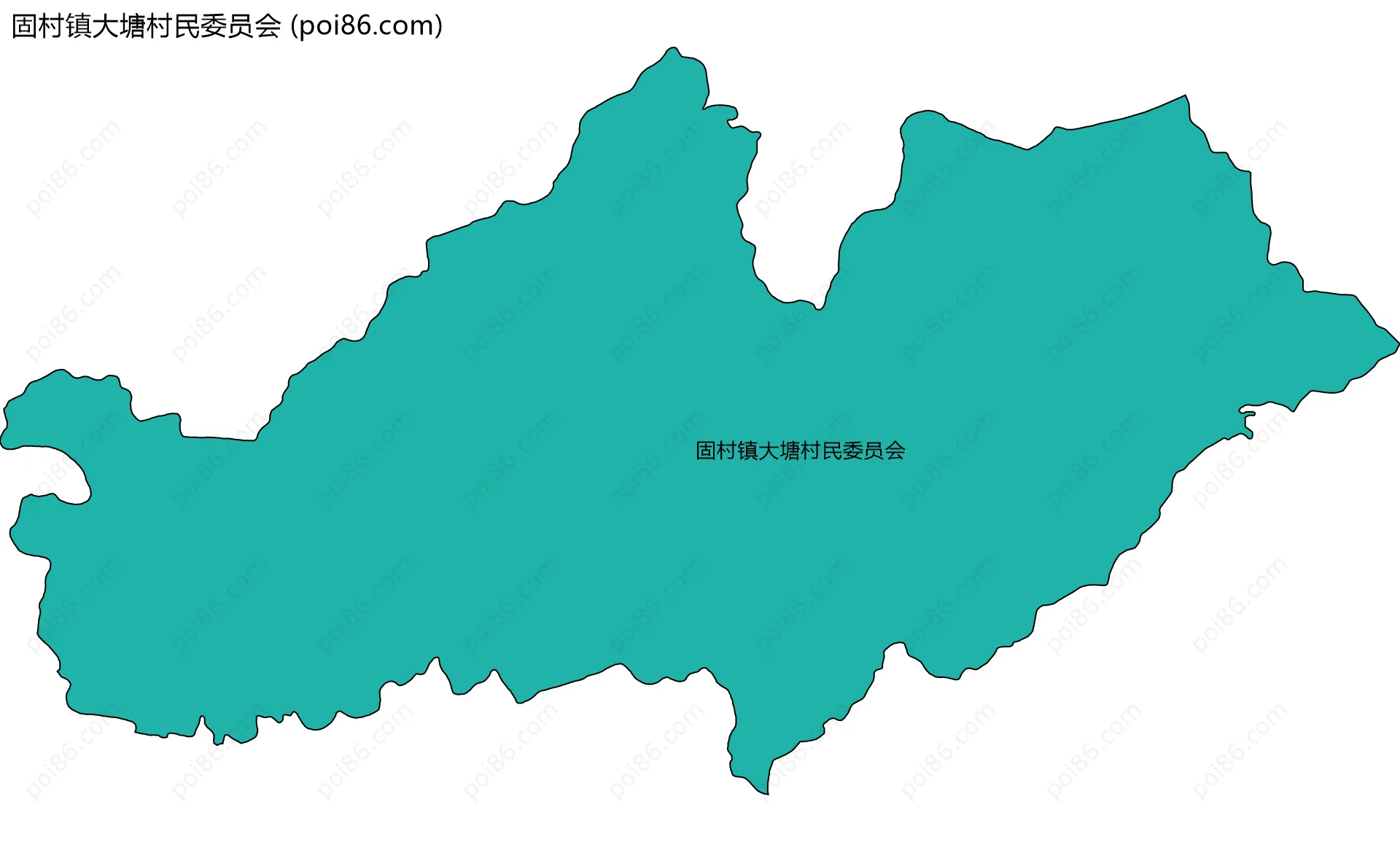 固村镇大塘村民委员会边界地图