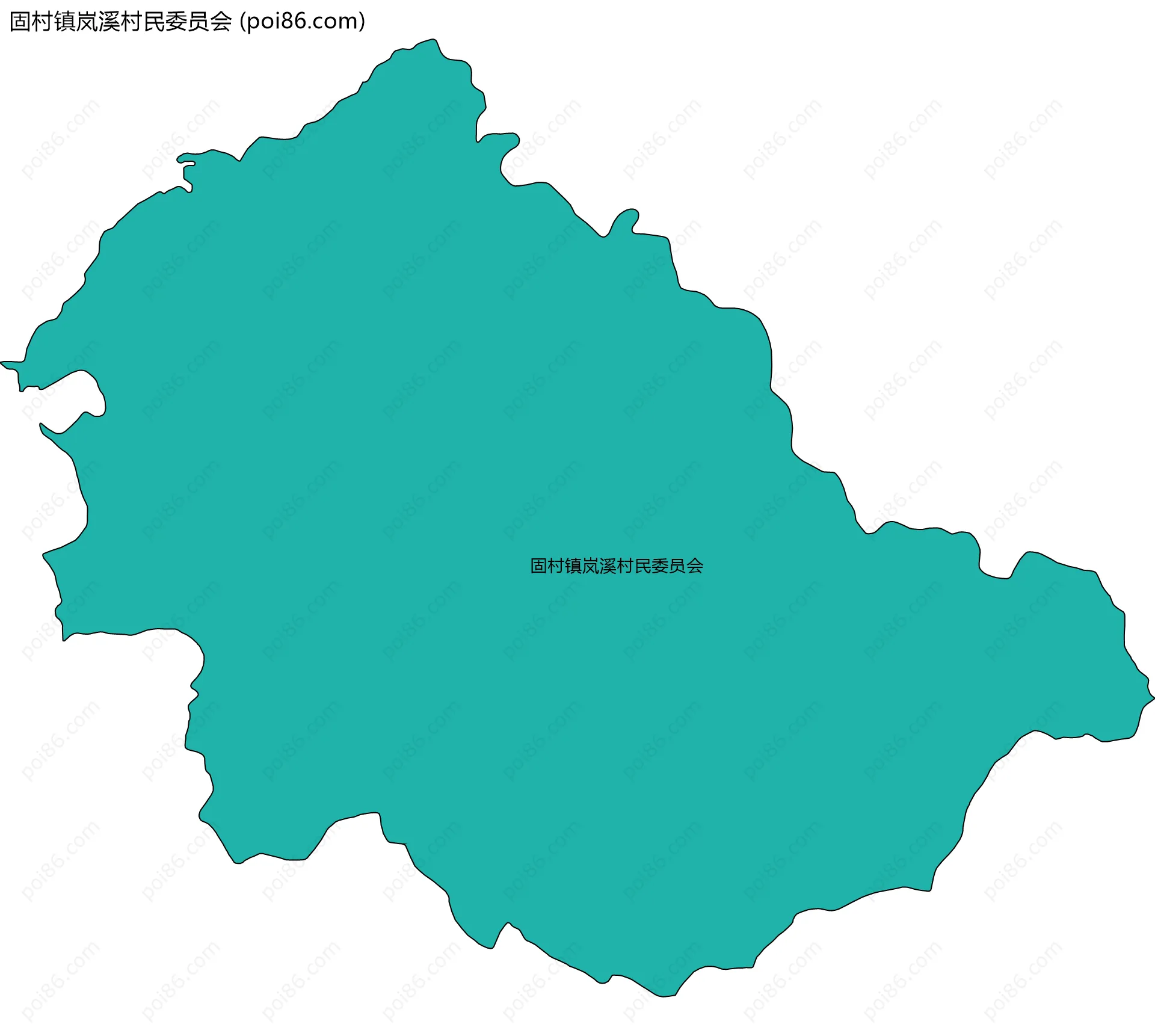 固村镇岚溪村民委员会边界地图