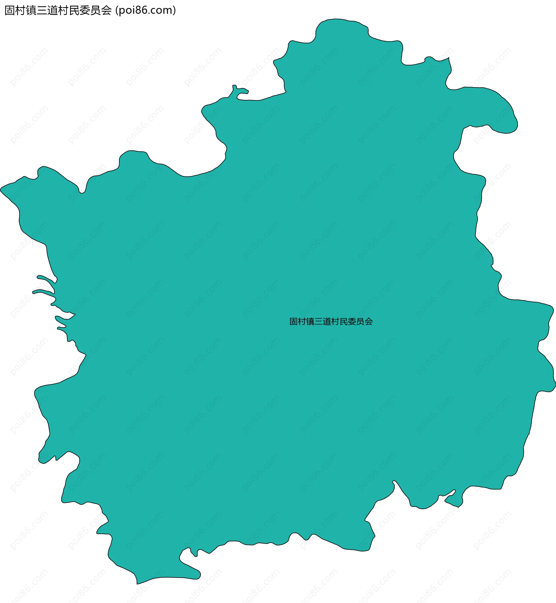 固村镇三道村民委员会边界地图